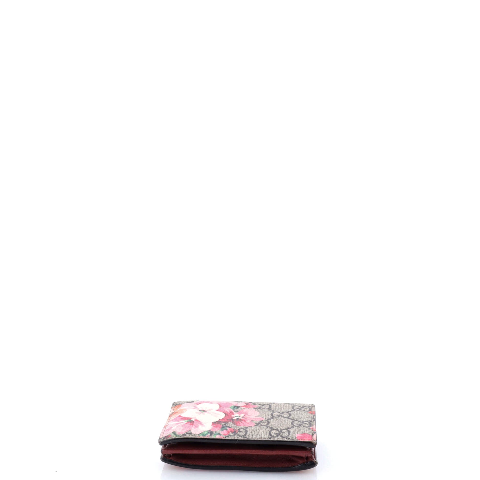 Gucci Flap Card Case Blooms Print GG Coated Canvas
