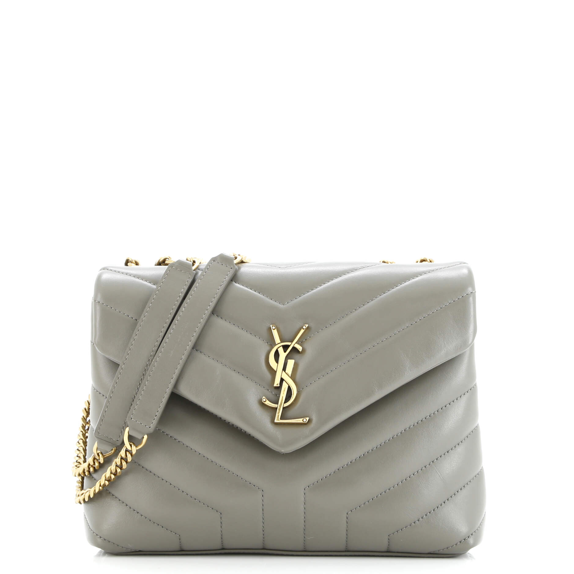 Saint Laurent Loulou Shoulder Bag Matelasse Chevron Leather Small
