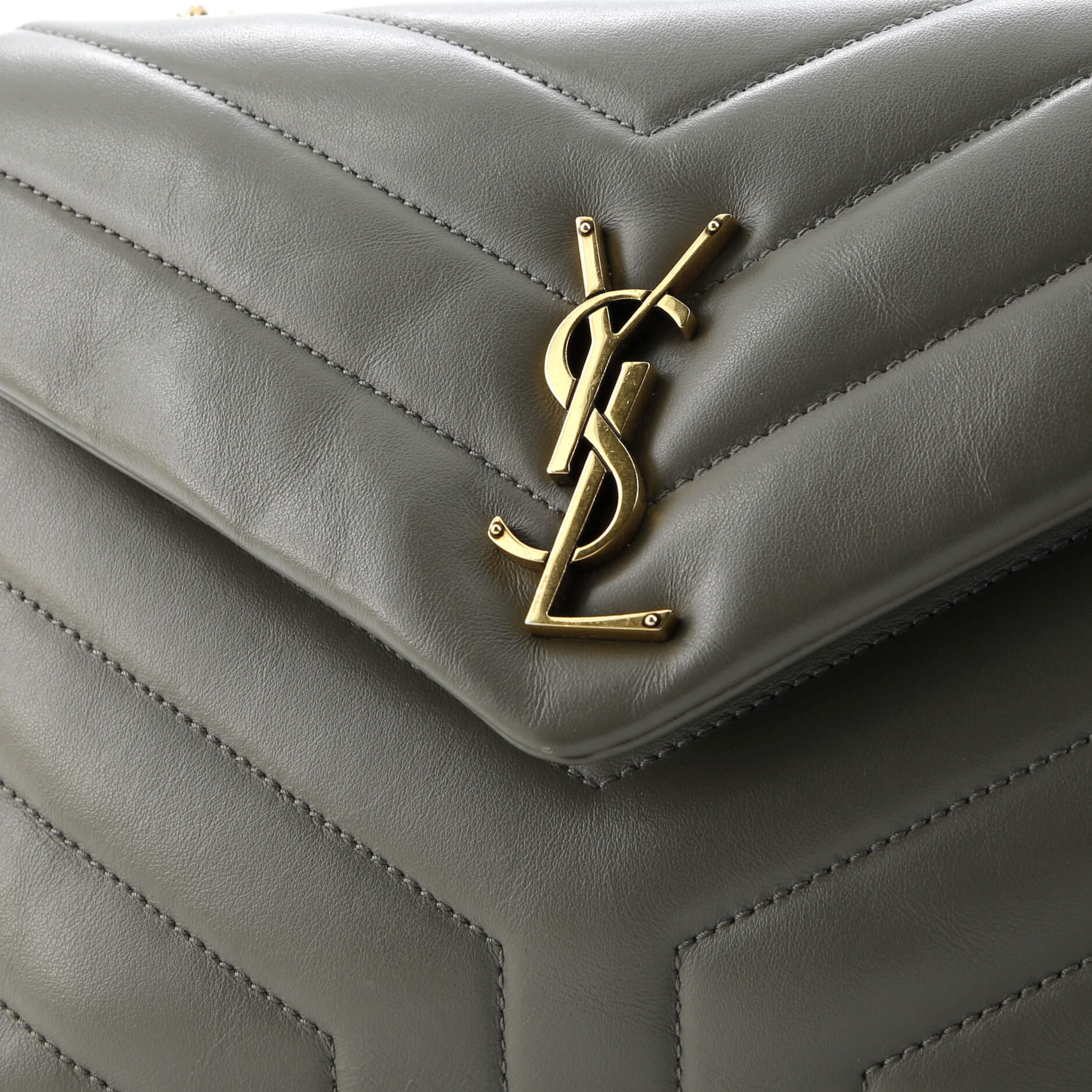 Saint Laurent Loulou Shoulder Bag Matelasse Chevron Leather Small