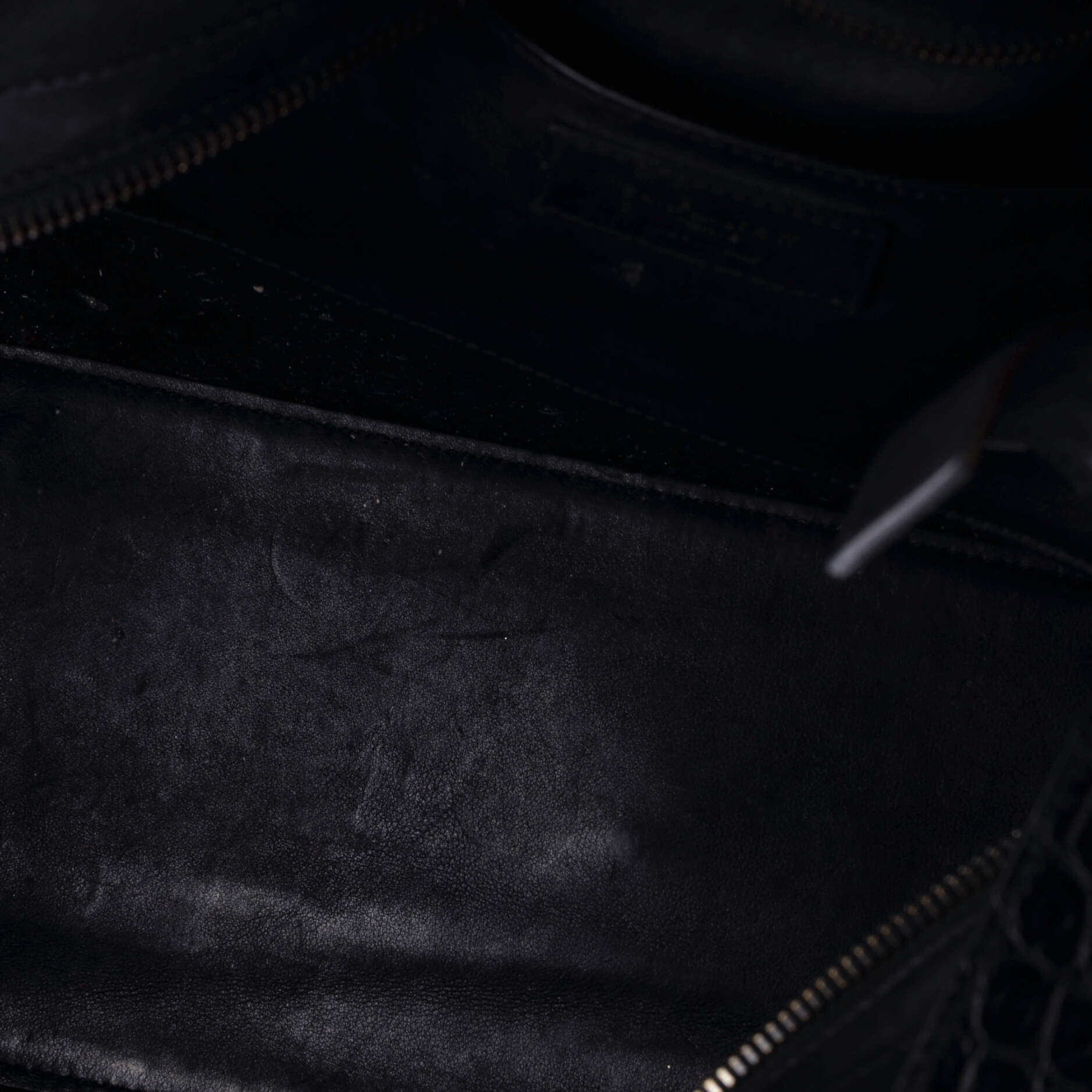Saint Laurent Monogram Cabas Downtown Leather with Crocodile Embossed Leather Small