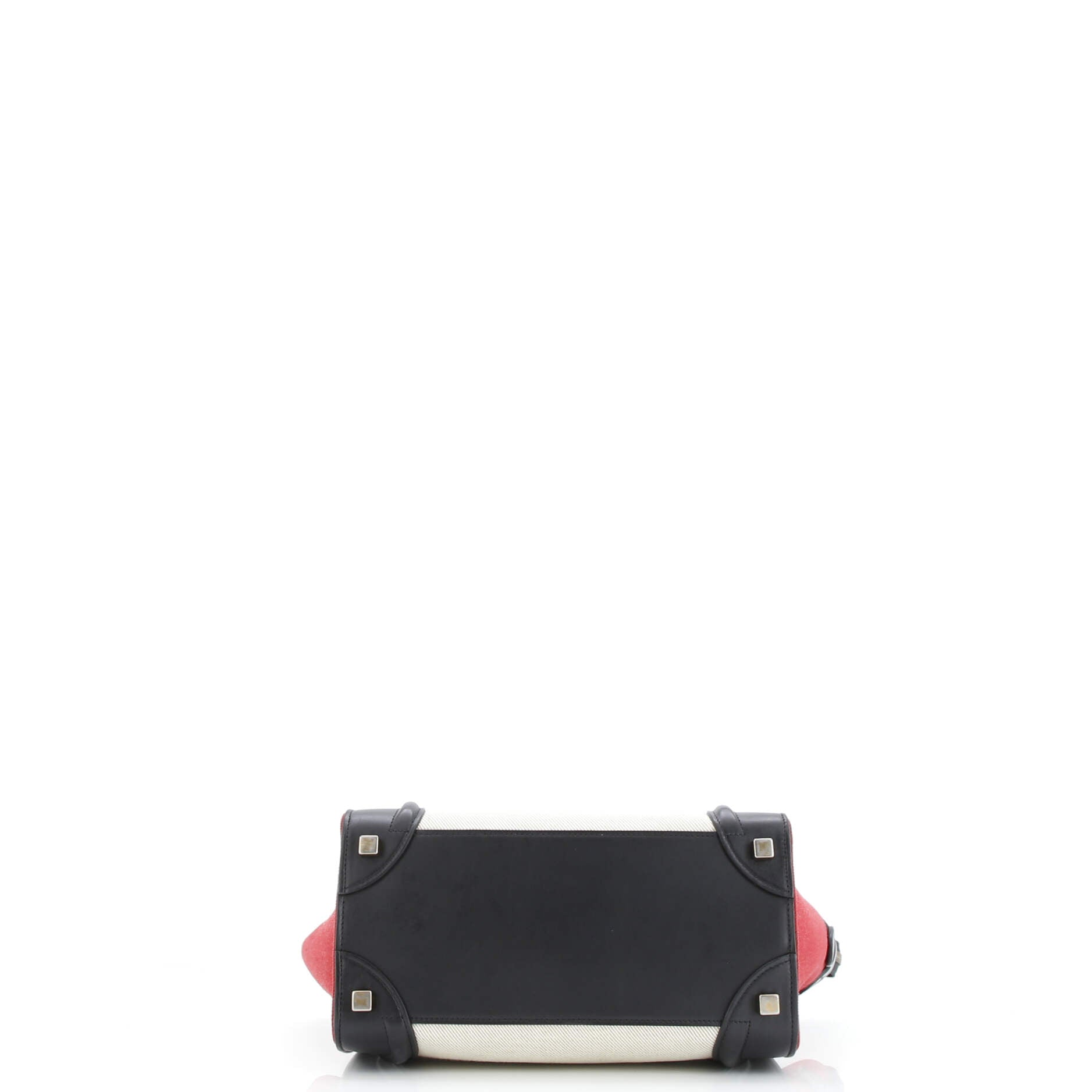 Celine Tricolor Luggage Bag Canvas and Leather Micro