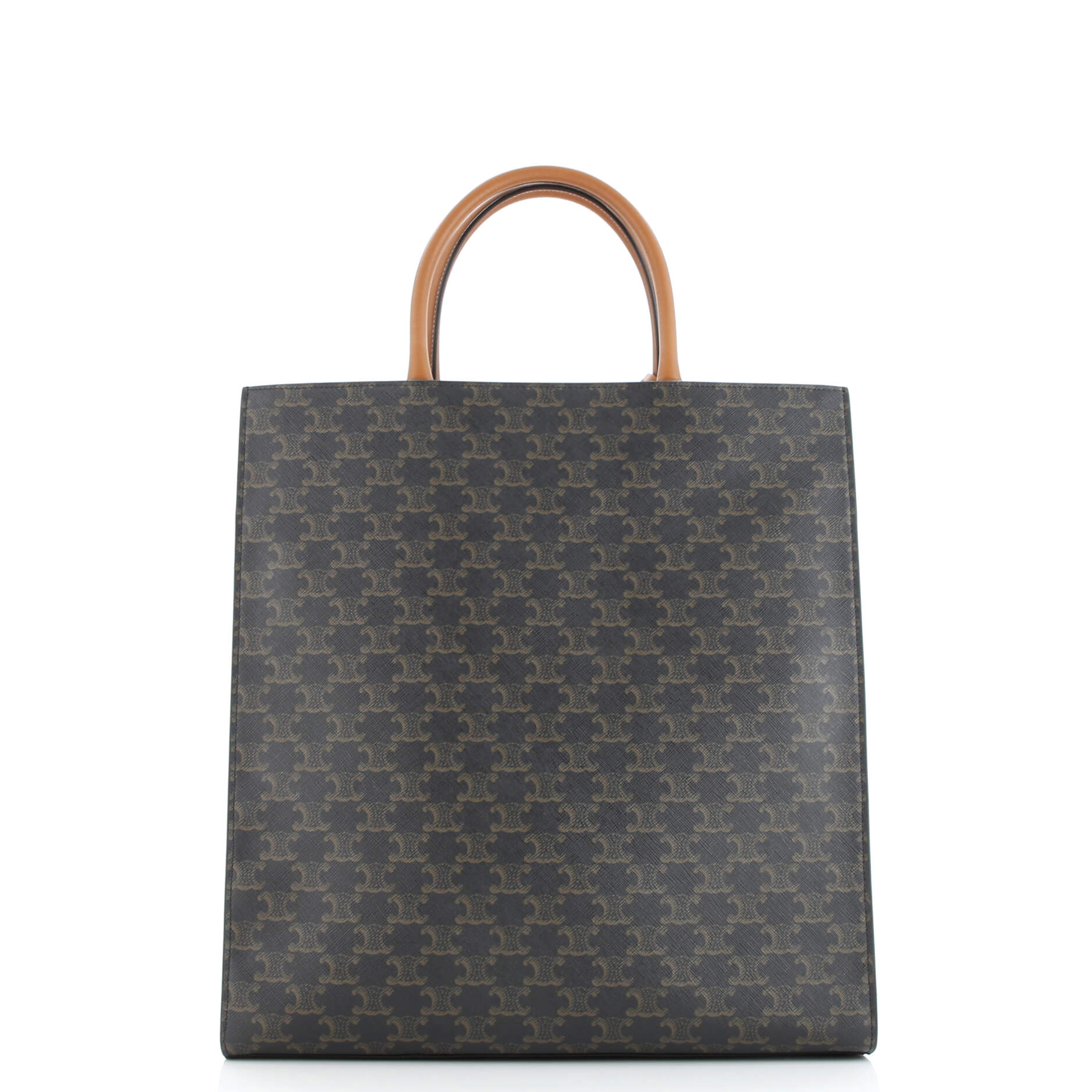 Celine Vertical Cabas Tote Triomphe Coated Canvas Large
