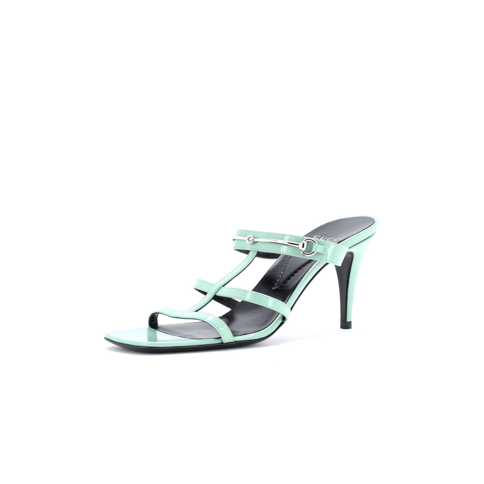 Gucci Women's Horsebit Cage Heeled Sandals Leather