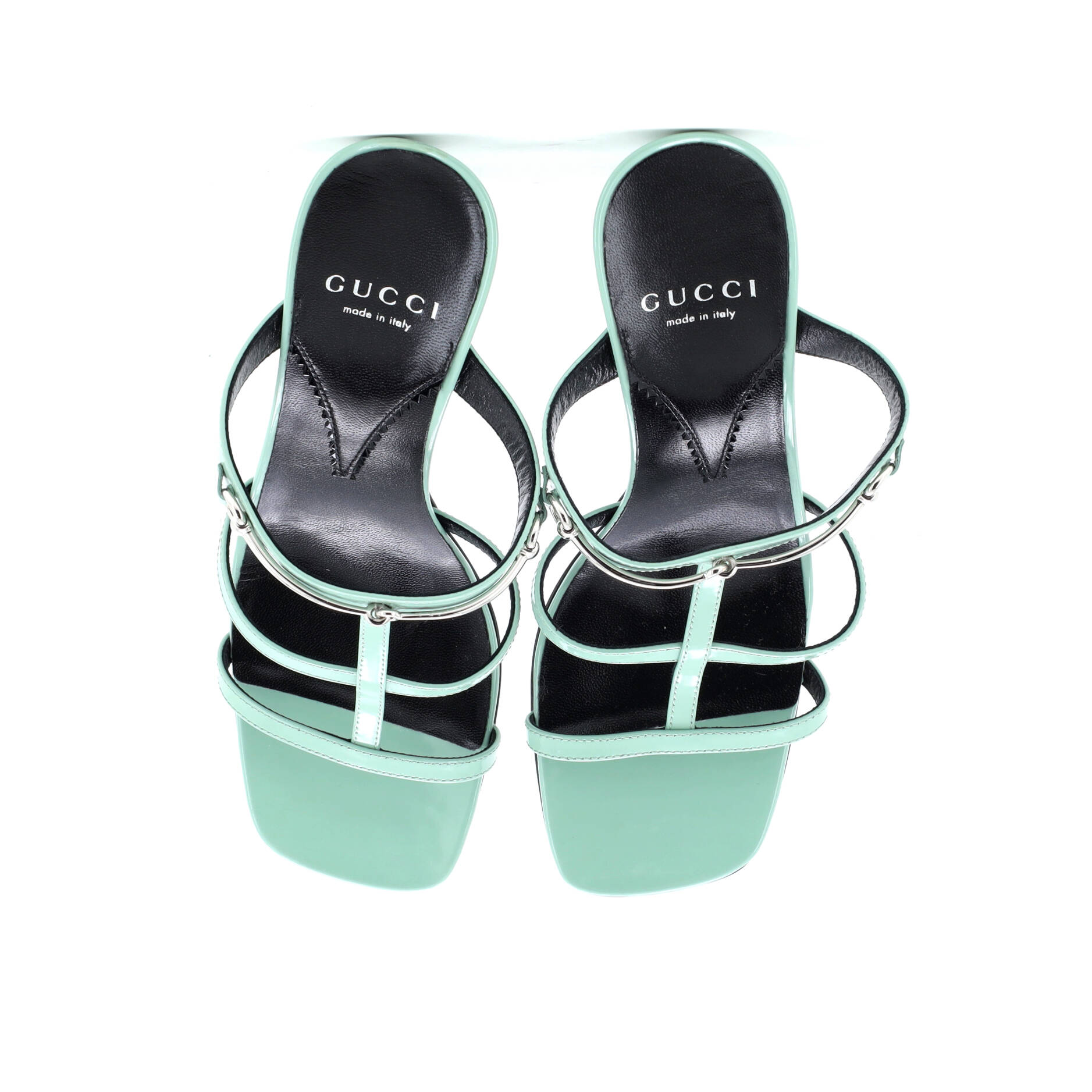 Gucci Women's Horsebit Cage Heeled Sandals Leather