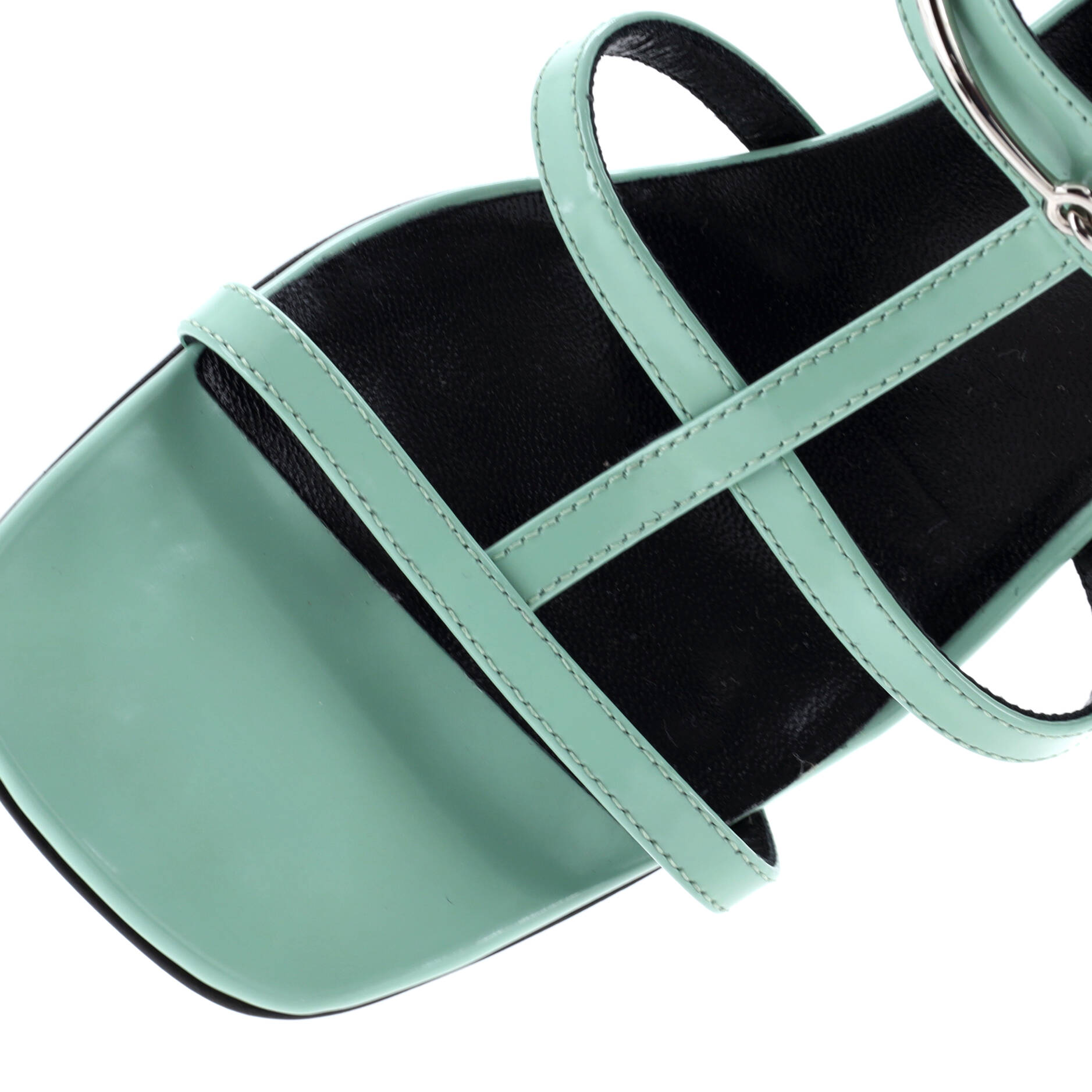 Gucci Women's Horsebit Cage Heeled Sandals Leather
