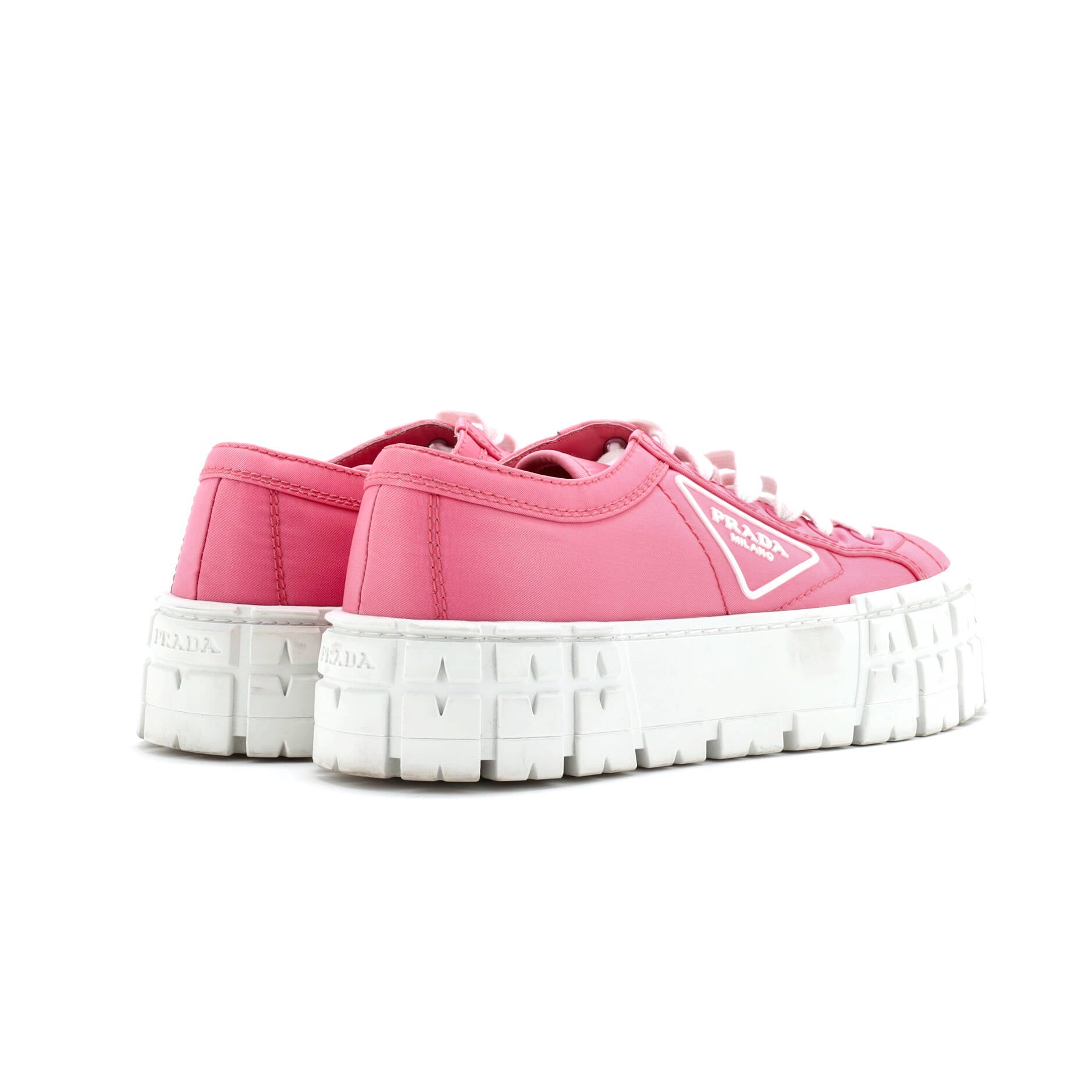 Prada Women's Double Wheel Platform Sneakers Nylon