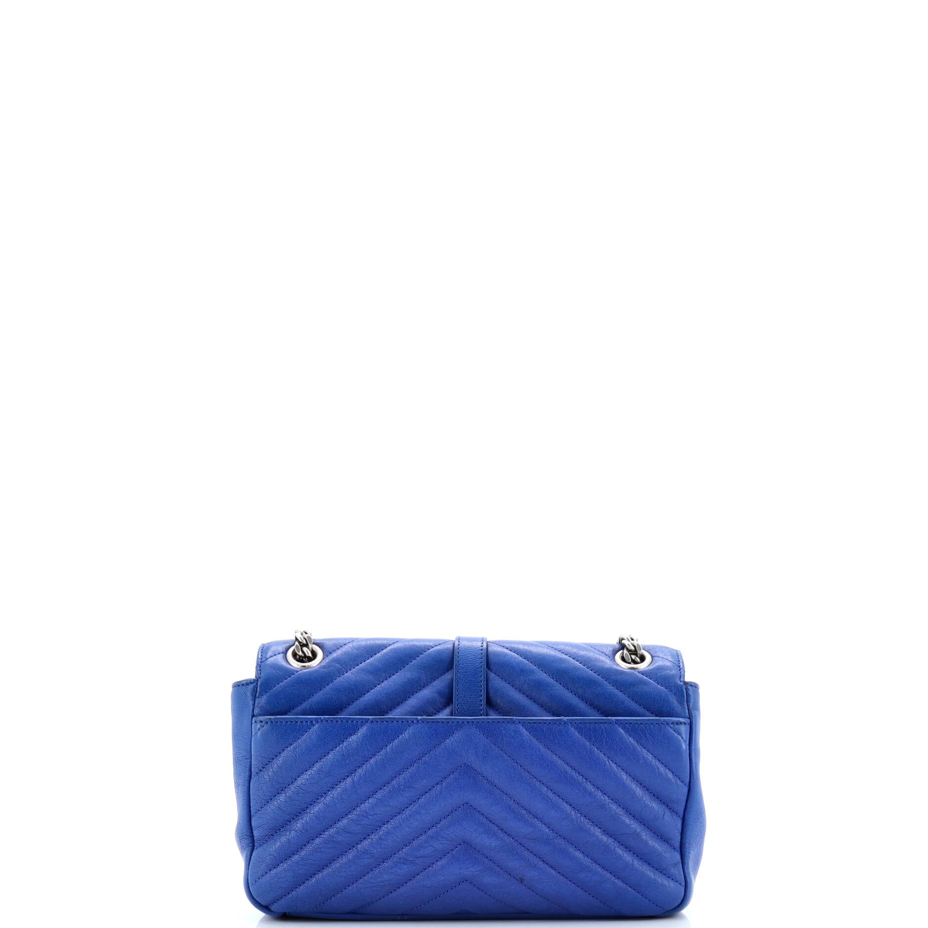 Saint Laurent Classic Monogram Slouchy Envelope Satchel Matelasse Chevron Leather Medium