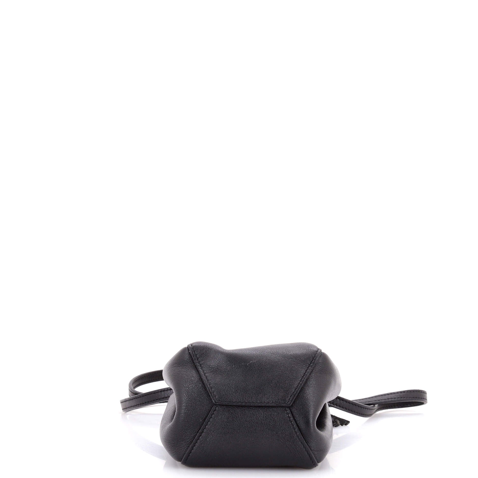 Saint Laurent Monogram Bourse Bucket Bag Embellished Leather Mini