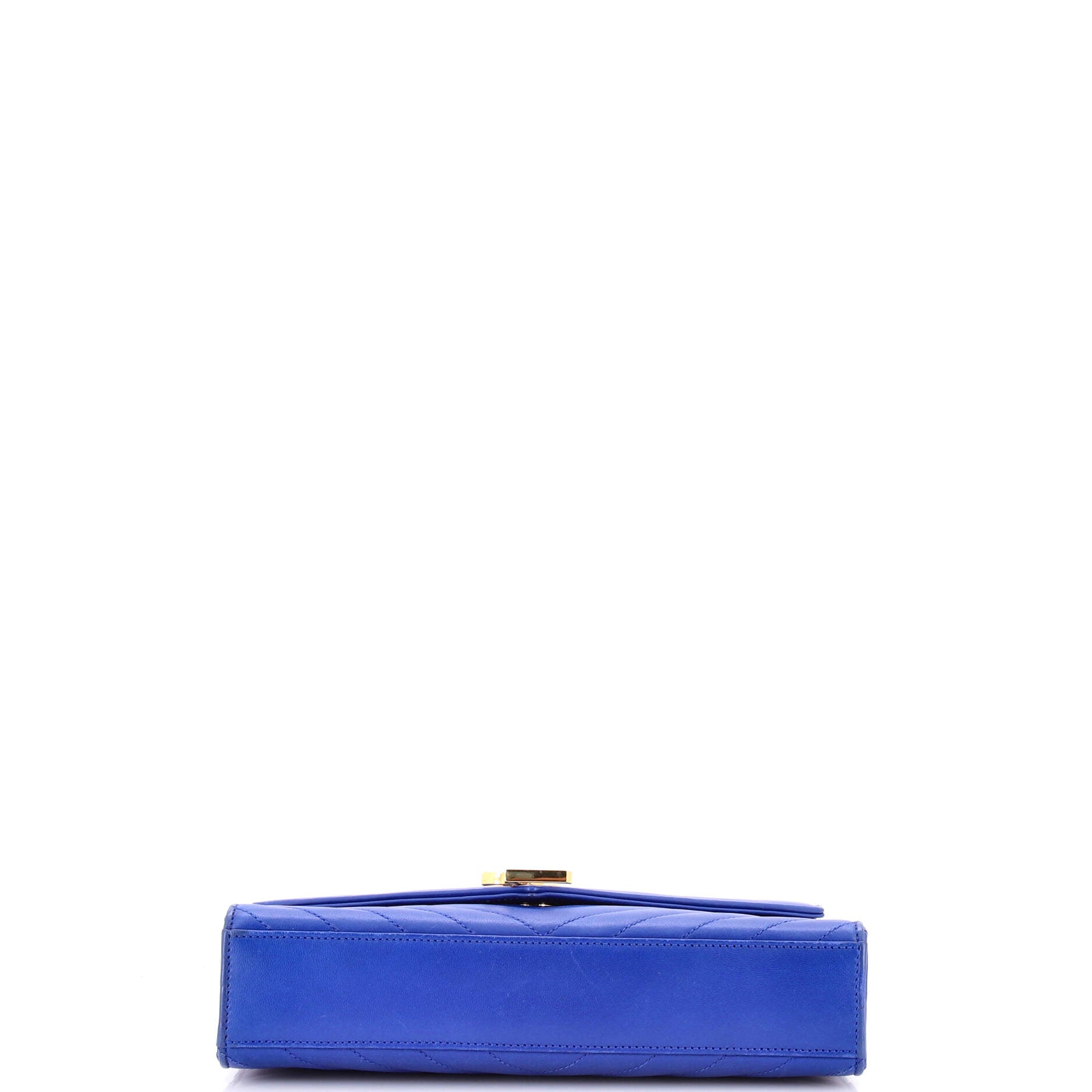 Saint Laurent Classic Monogram Envelope Satchel Matelasse Chevron Leather Medium