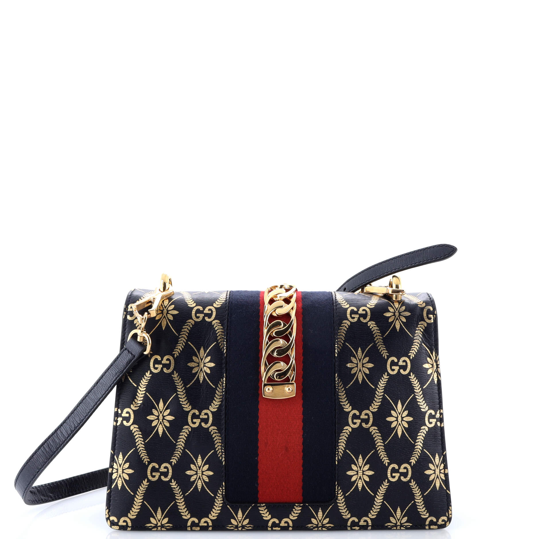 Gucci Sylvie Shoulder Bag Printed Leather Small