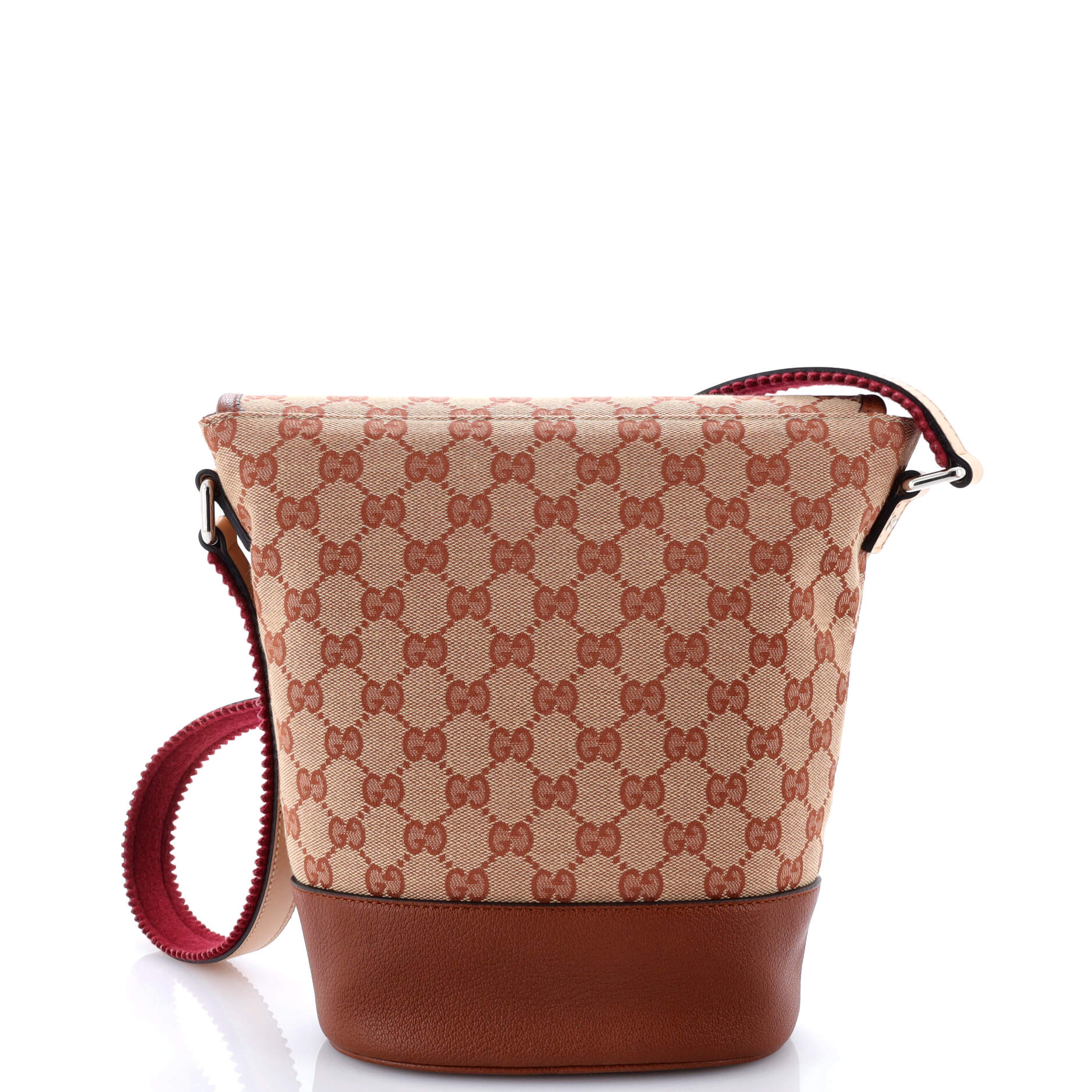 Gucci Children's Interlocking G Patch Flap Messenger Bag GG Canvas and Leather