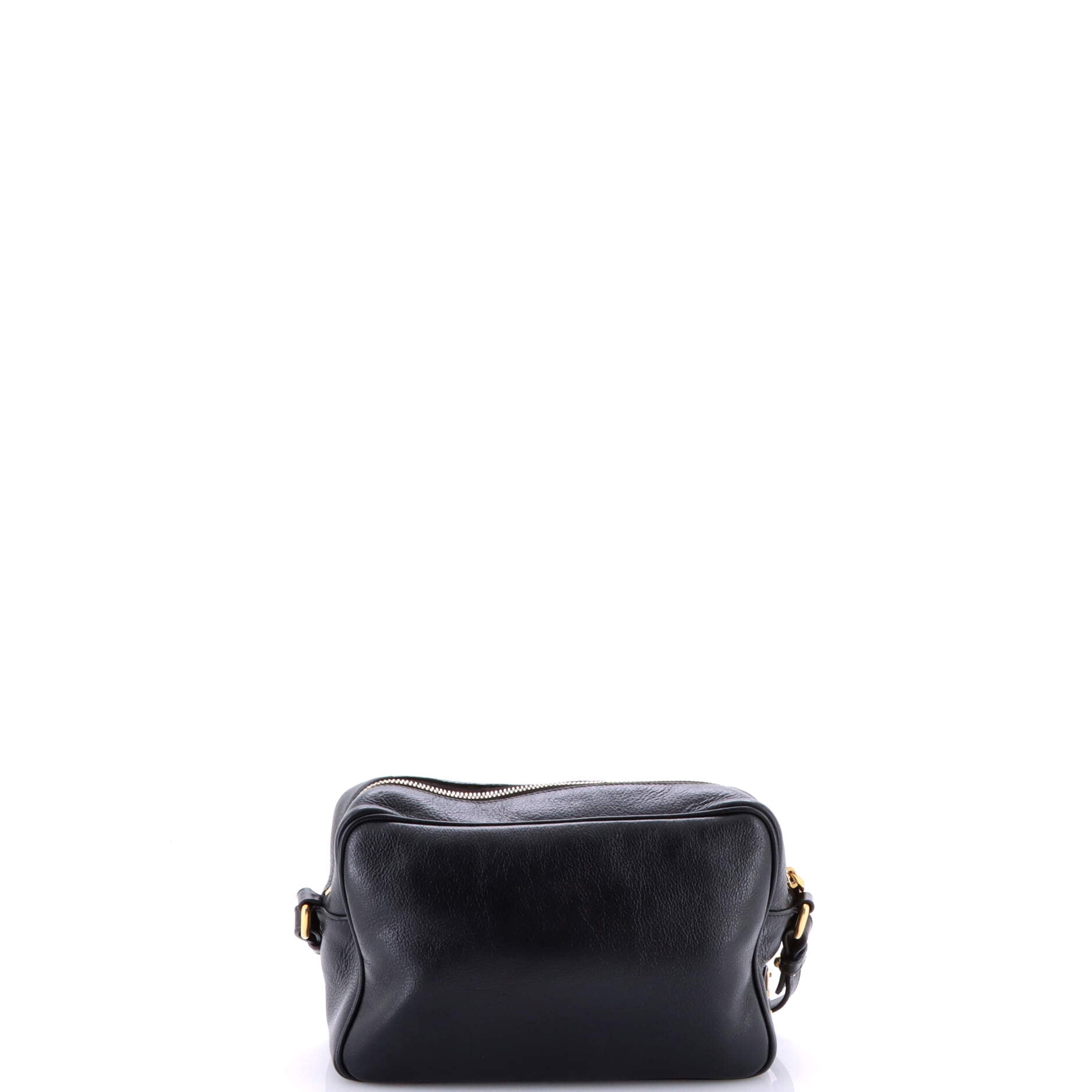 Prada Logo Camera Bag Embossed Leather Small