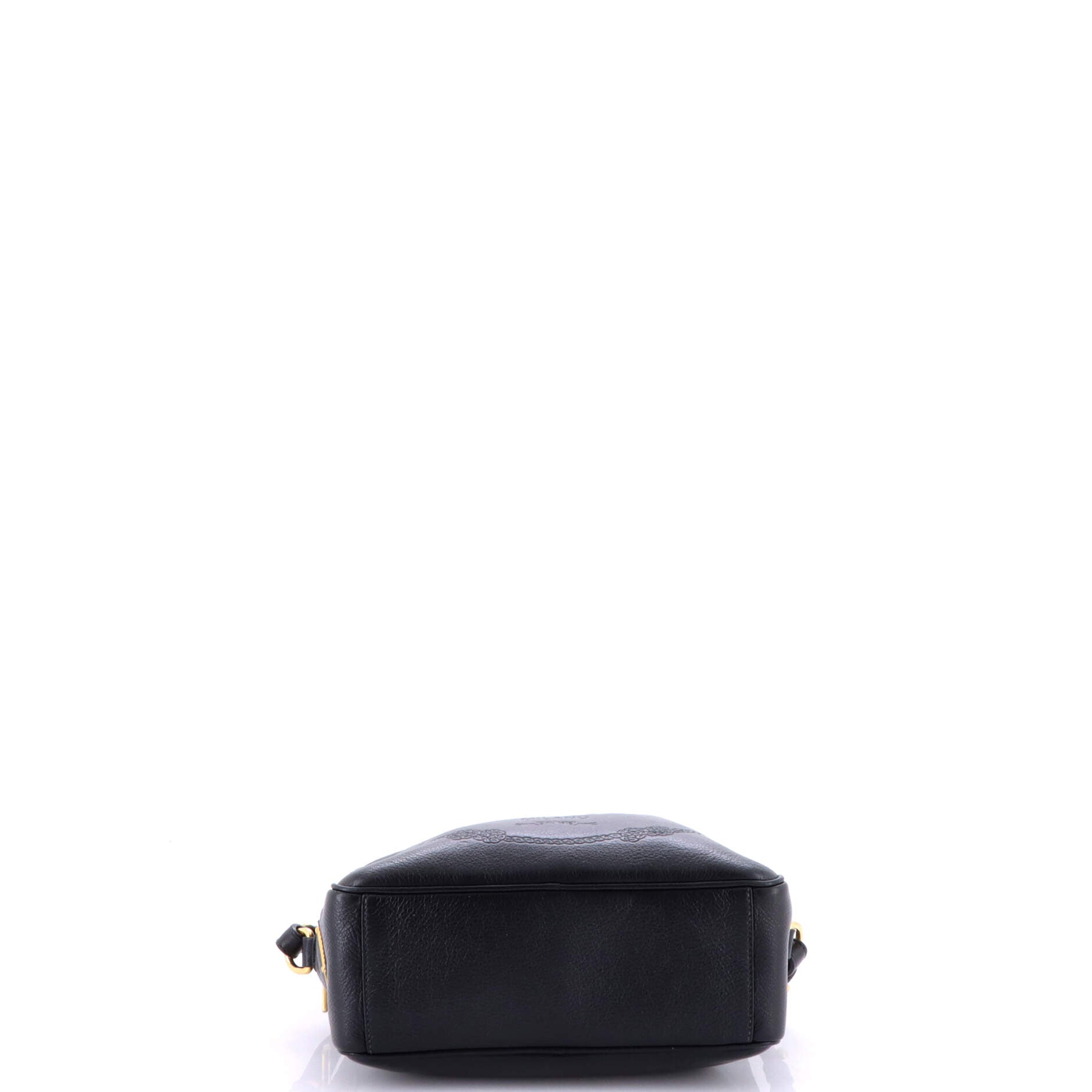 Prada Logo Camera Bag Embossed Leather Small