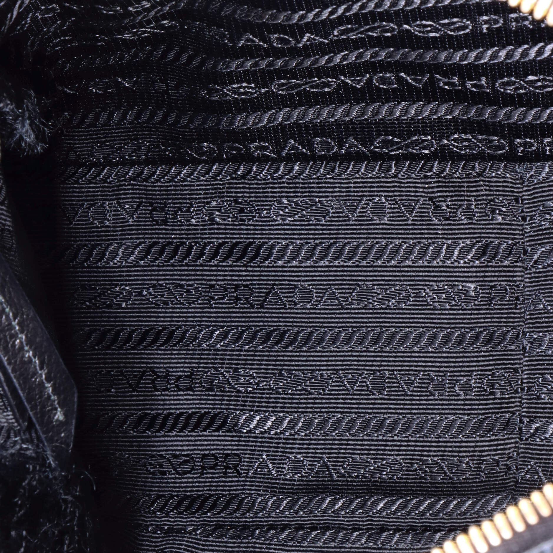 Prada Logo Camera Bag Embossed Leather Small