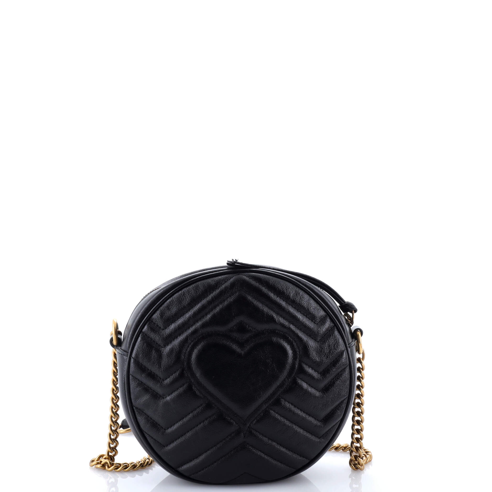Gucci GG Marmont Round Shoulder Bag Matelasse Leather Mini