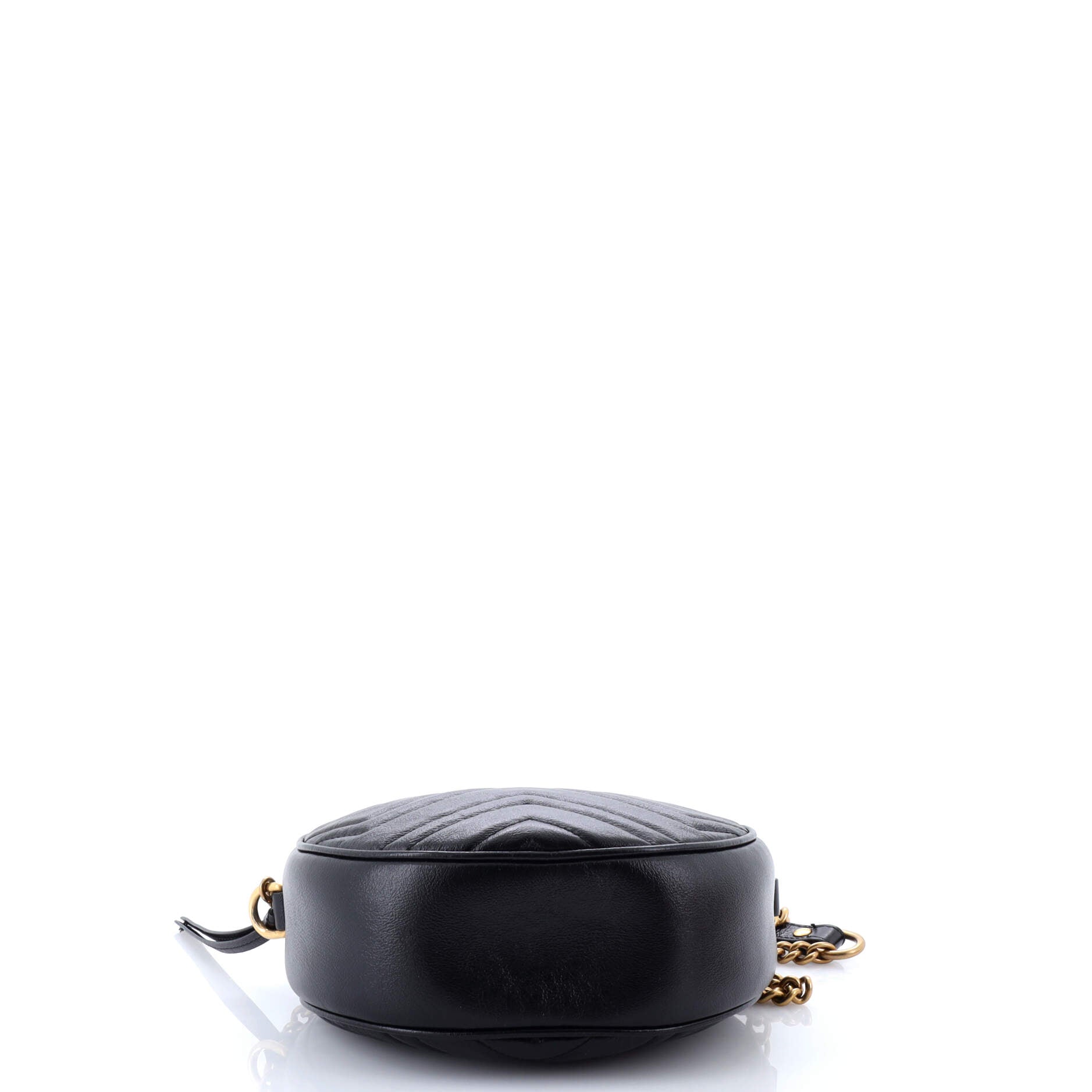 Gucci GG Marmont Round Shoulder Bag Matelasse Leather Mini