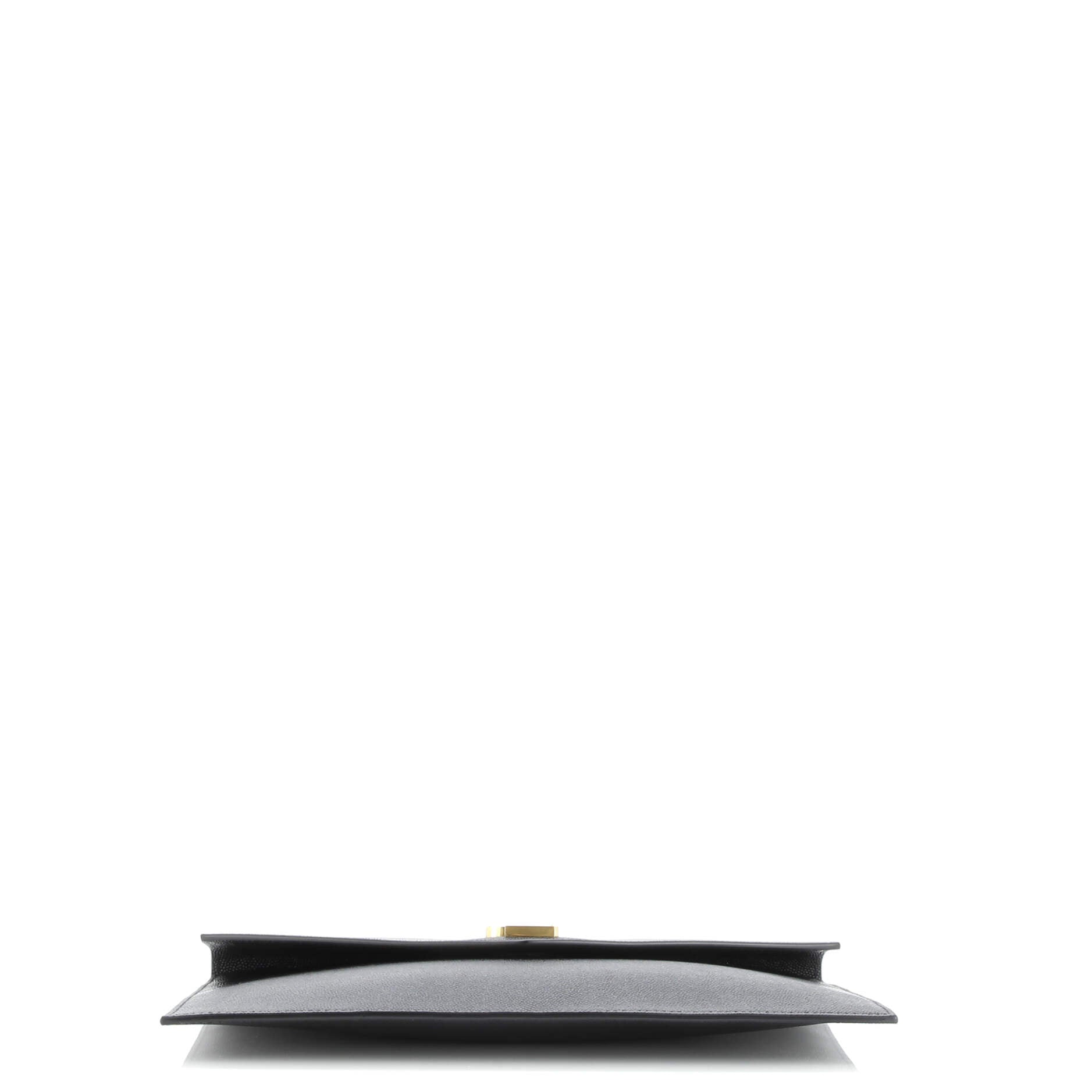 Saint Laurent Uptown Flap Wallet Leather Long