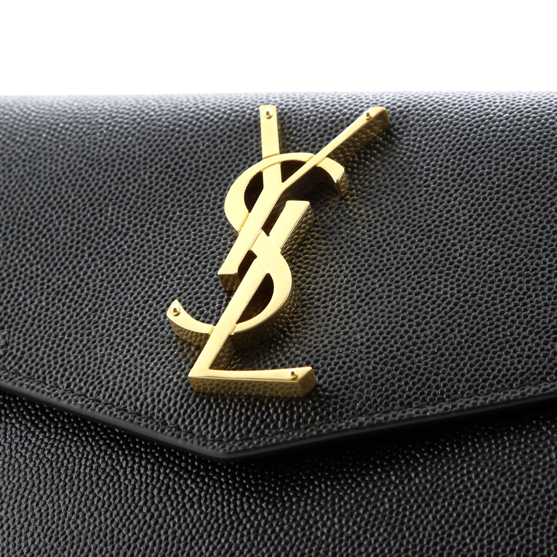 Saint Laurent Uptown Flap Wallet Leather Long