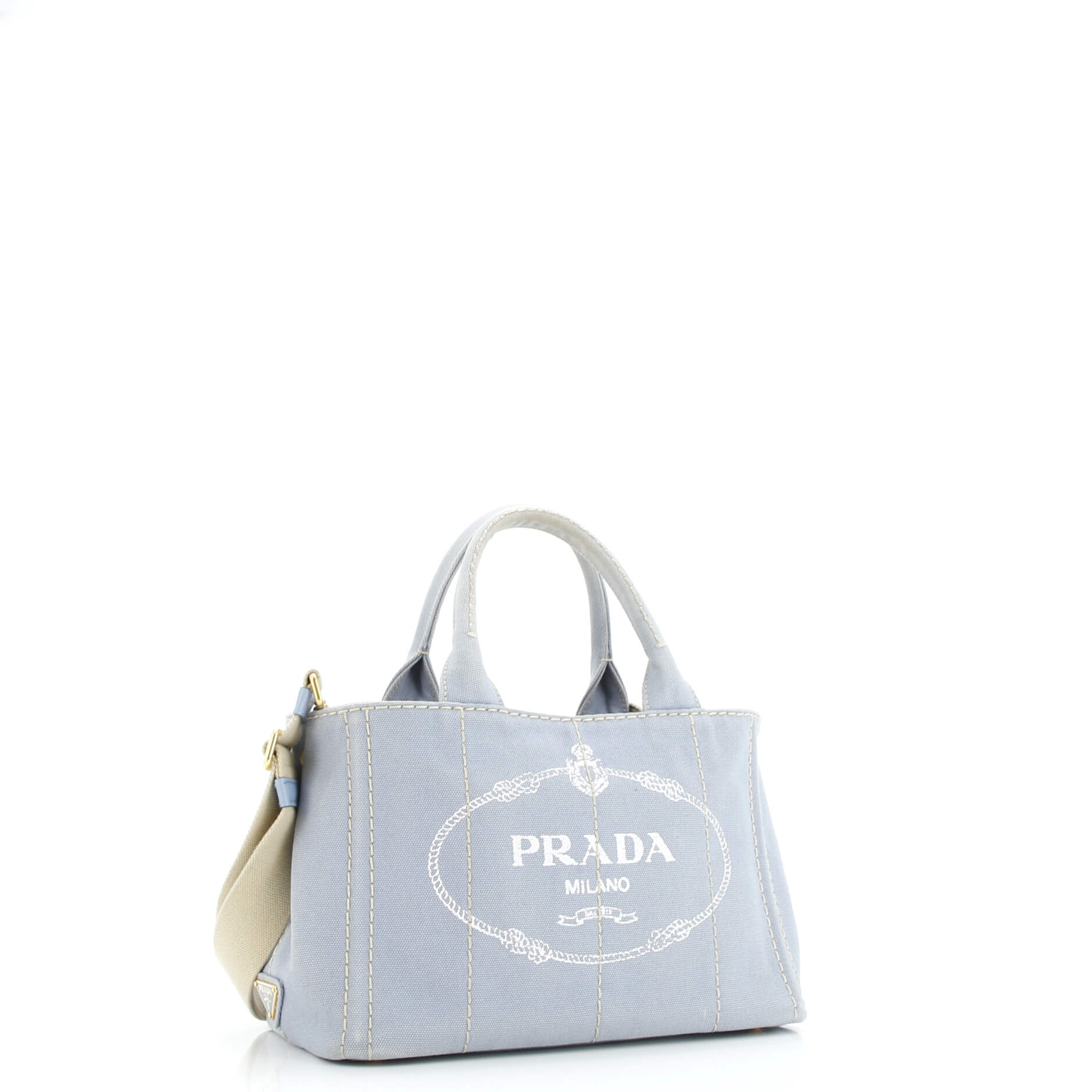 Prada Canapa Convertible Tote Canvas Mini