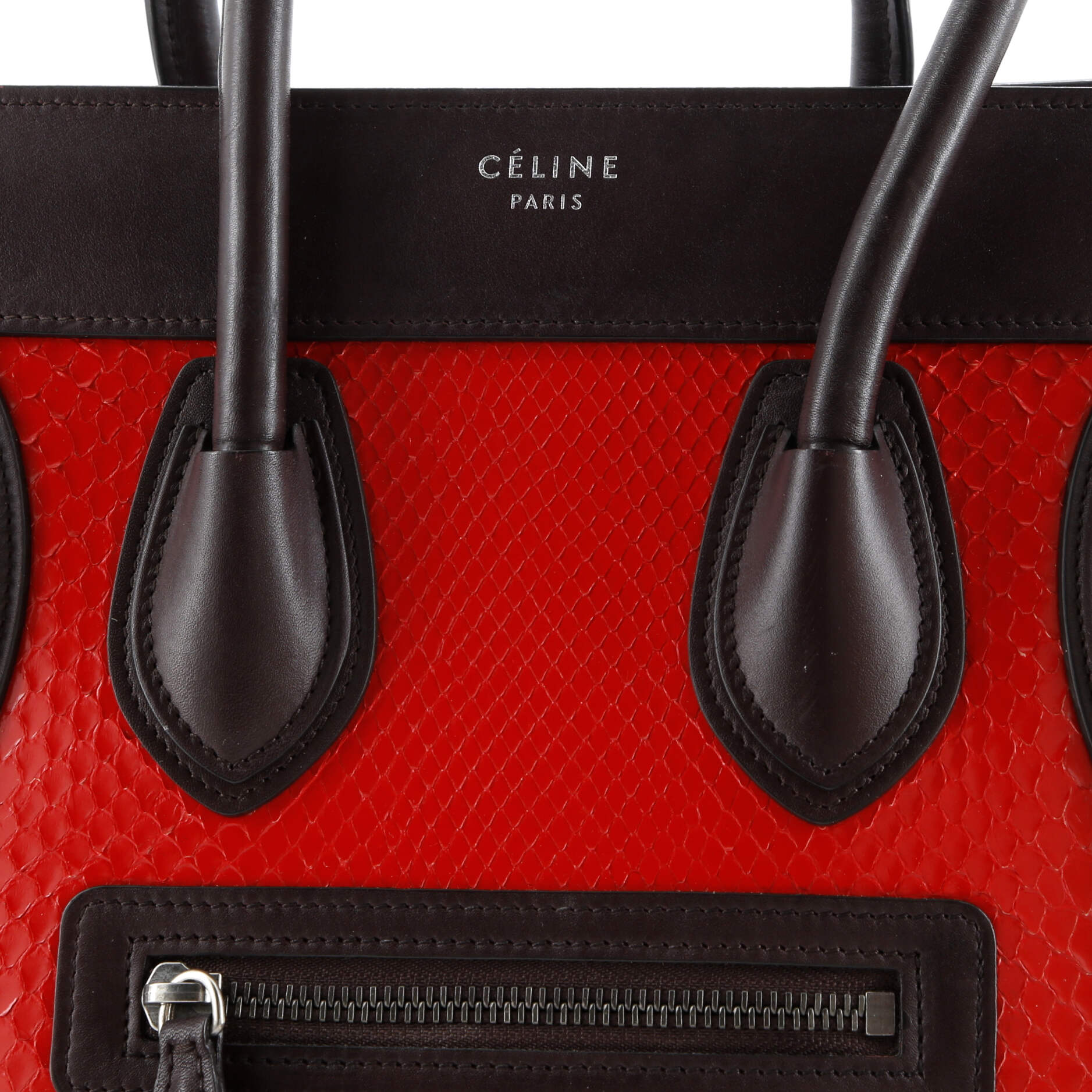 Celine Luggage Bag Python Micro