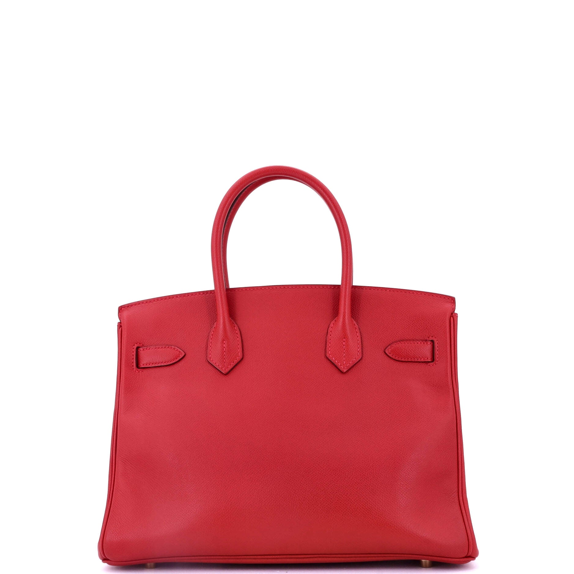 Hermes Birkin Handbag Red Epsom with Gold Hardware 30