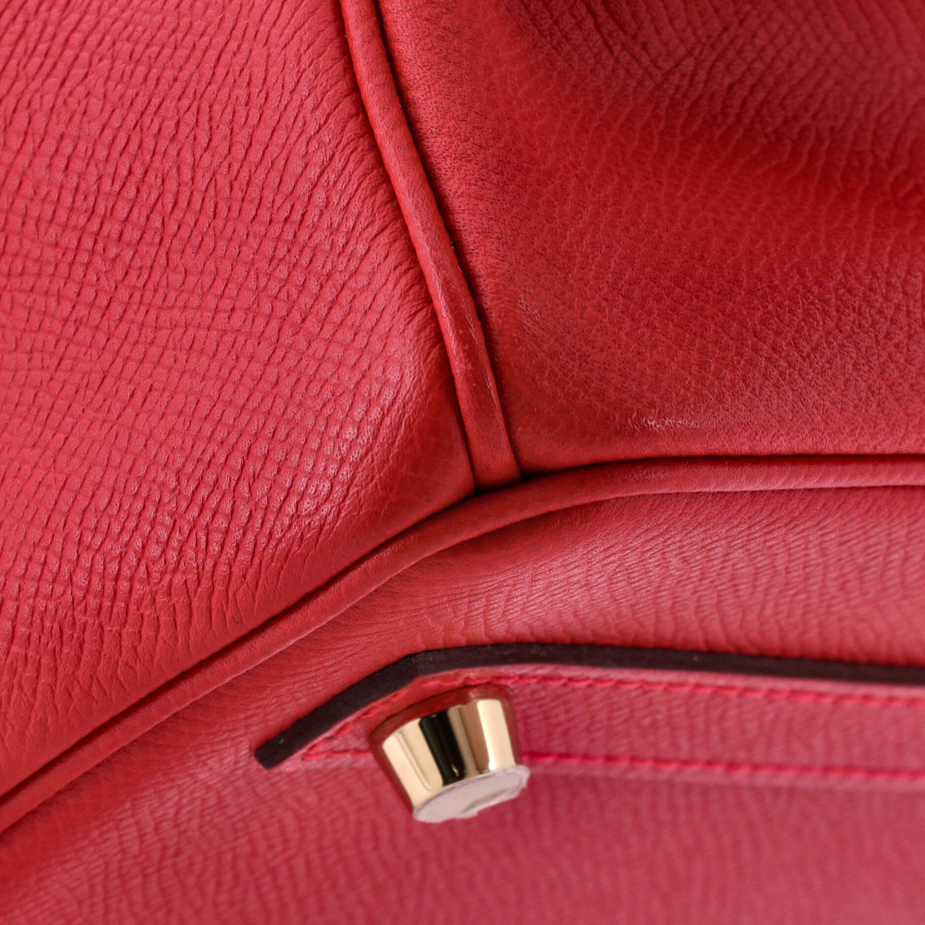 Hermes Birkin Handbag Red Epsom with Gold Hardware 30