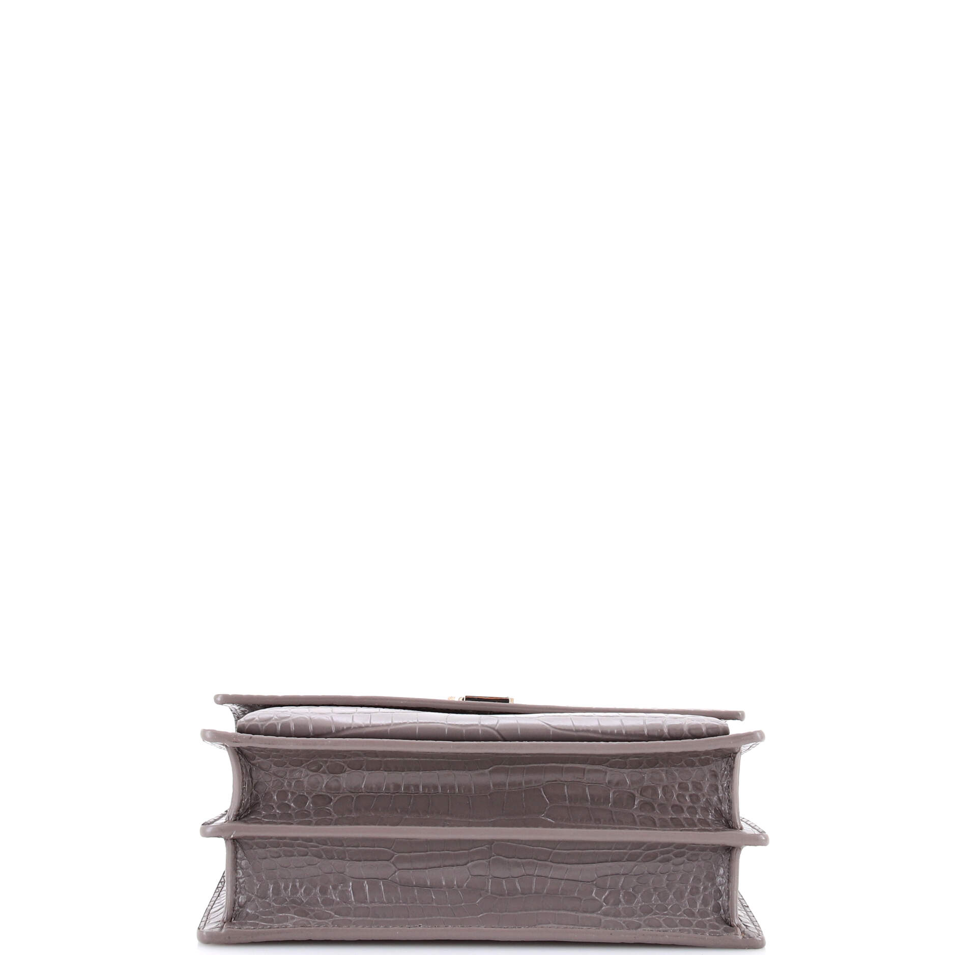 Saint Laurent Sunset Crossbody Bag Crocodile Embossed Leather Medium