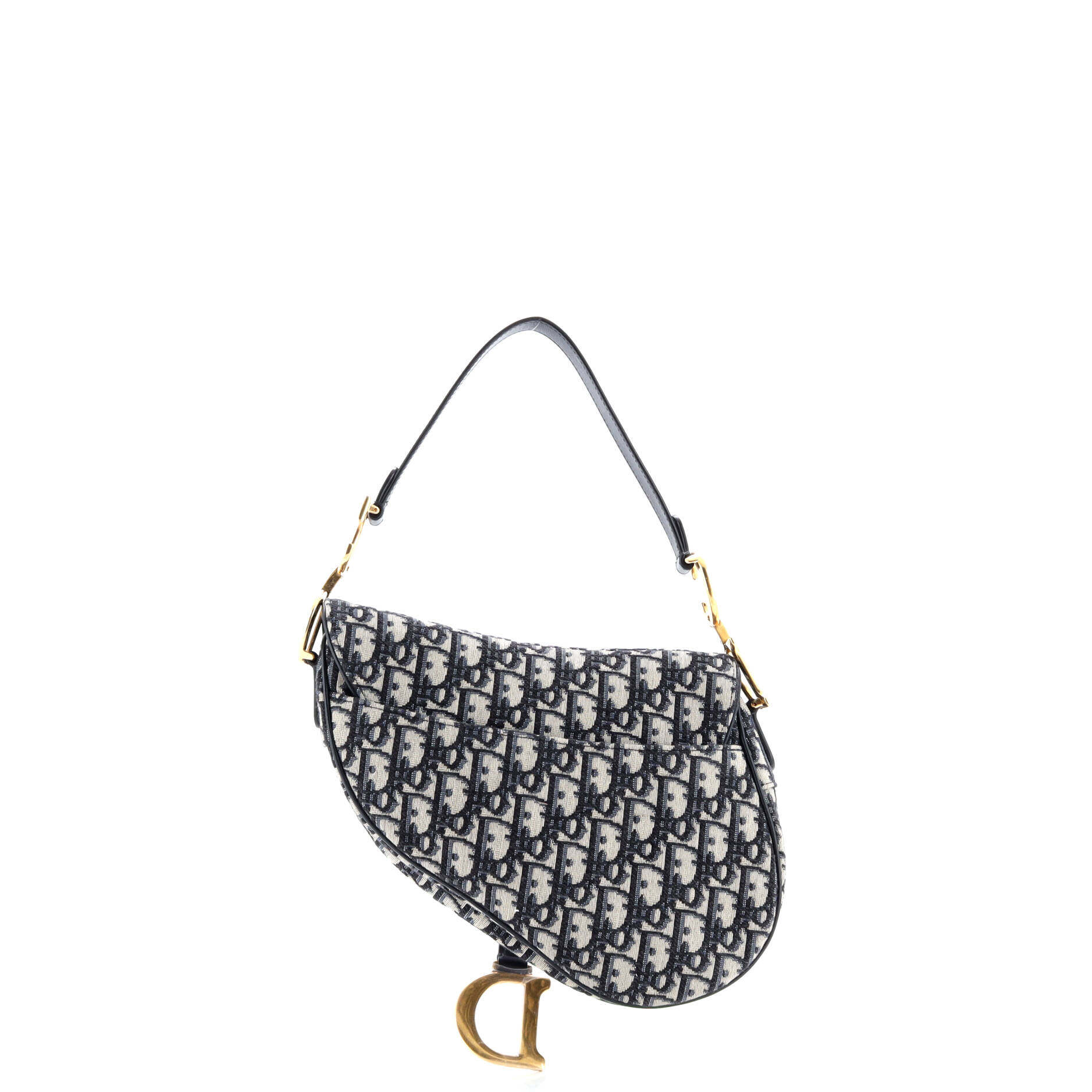 Christian Dior Saddle Handbag Oblique Canvas Medium
