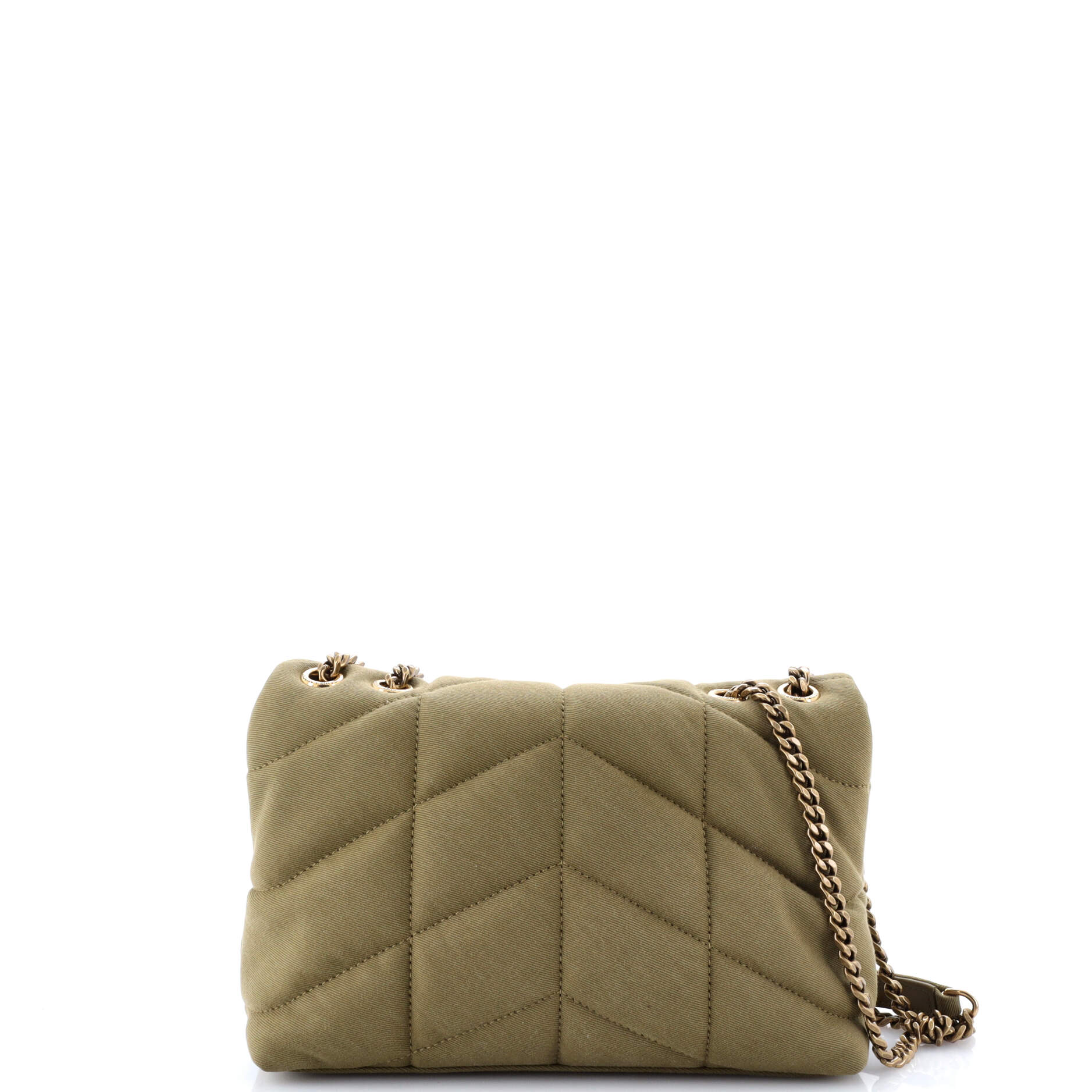 Saint Laurent Loulou Puffer Shoulder Bag Quilted Canvas Mini