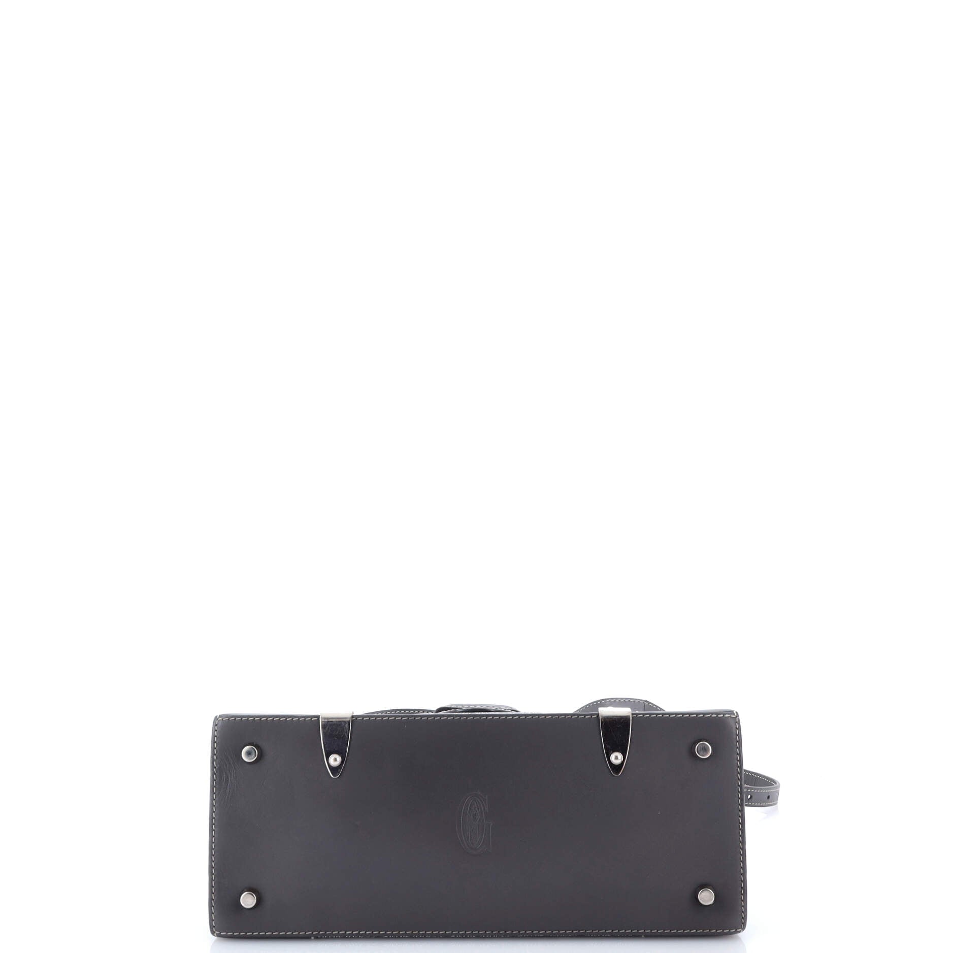 Goyard Saigon Top Handle Bag Coated Canvas with Leather PM