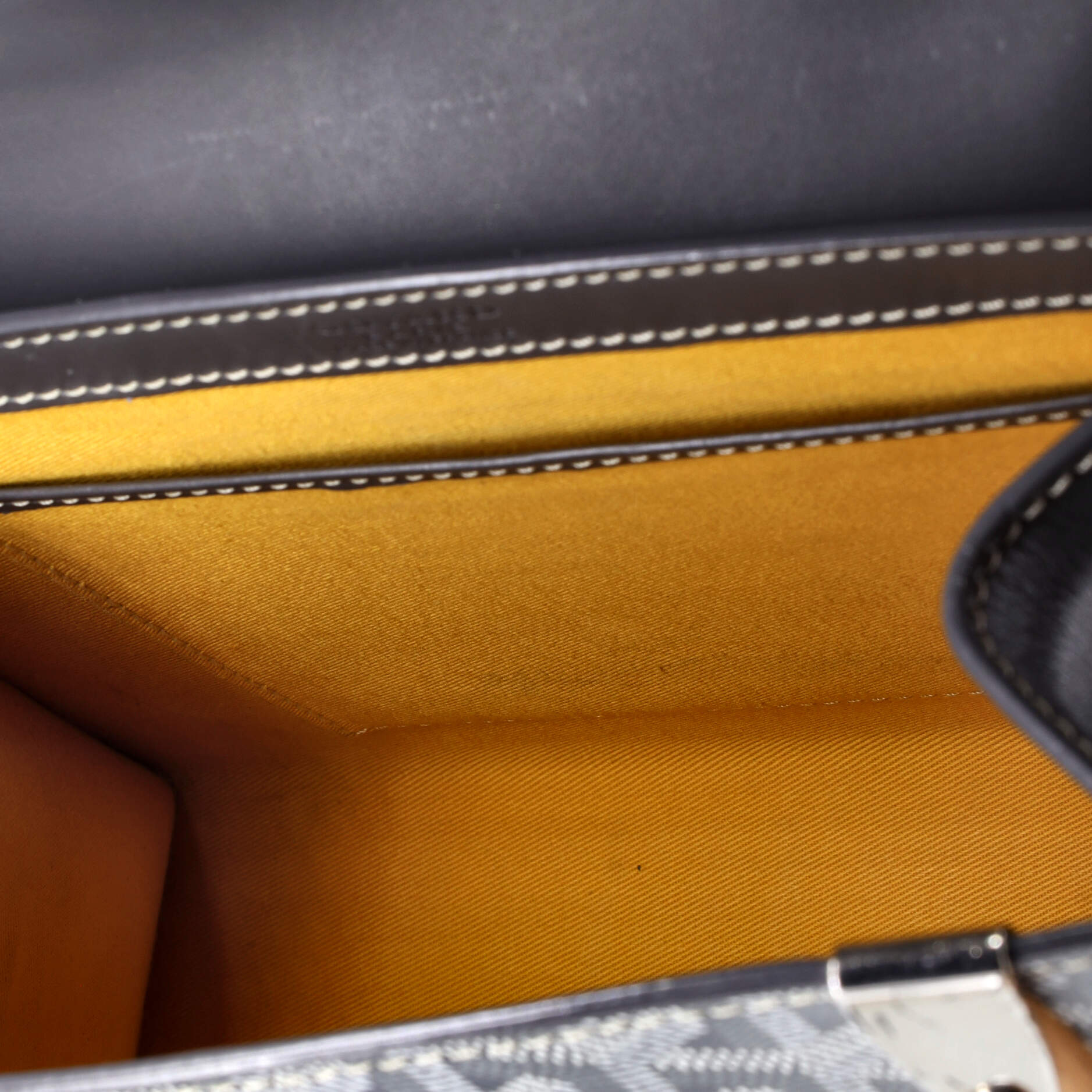 Goyard Saigon Top Handle Bag Coated Canvas with Leather PM