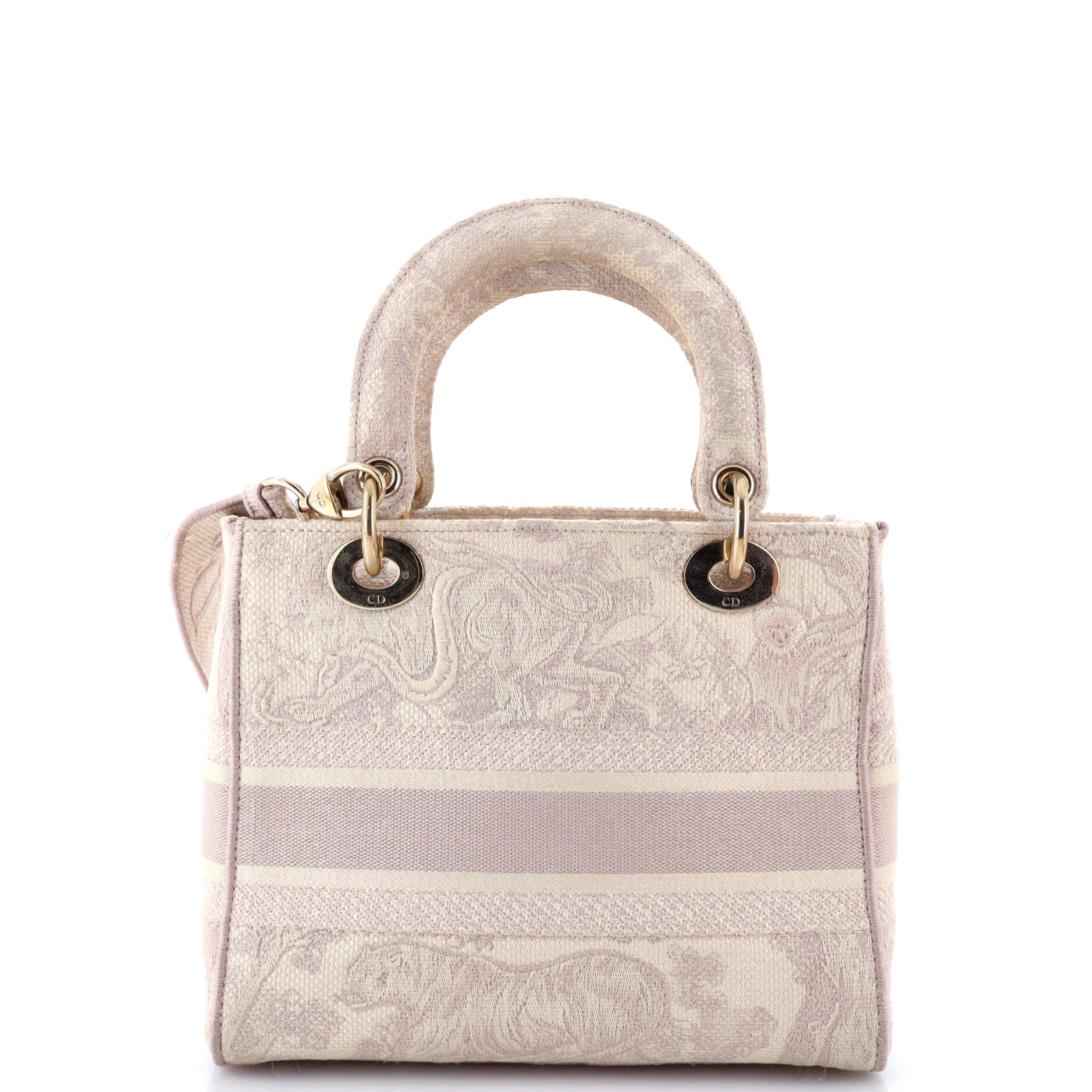 Christian Dior Toile de Jouy Lady D-Lite Bag Embroidered Canvas