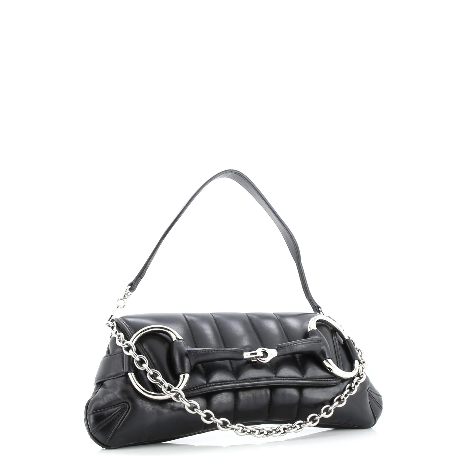 Gucci Horsebit Chain Shoulder Bag Vertical Quilted Leather Medium