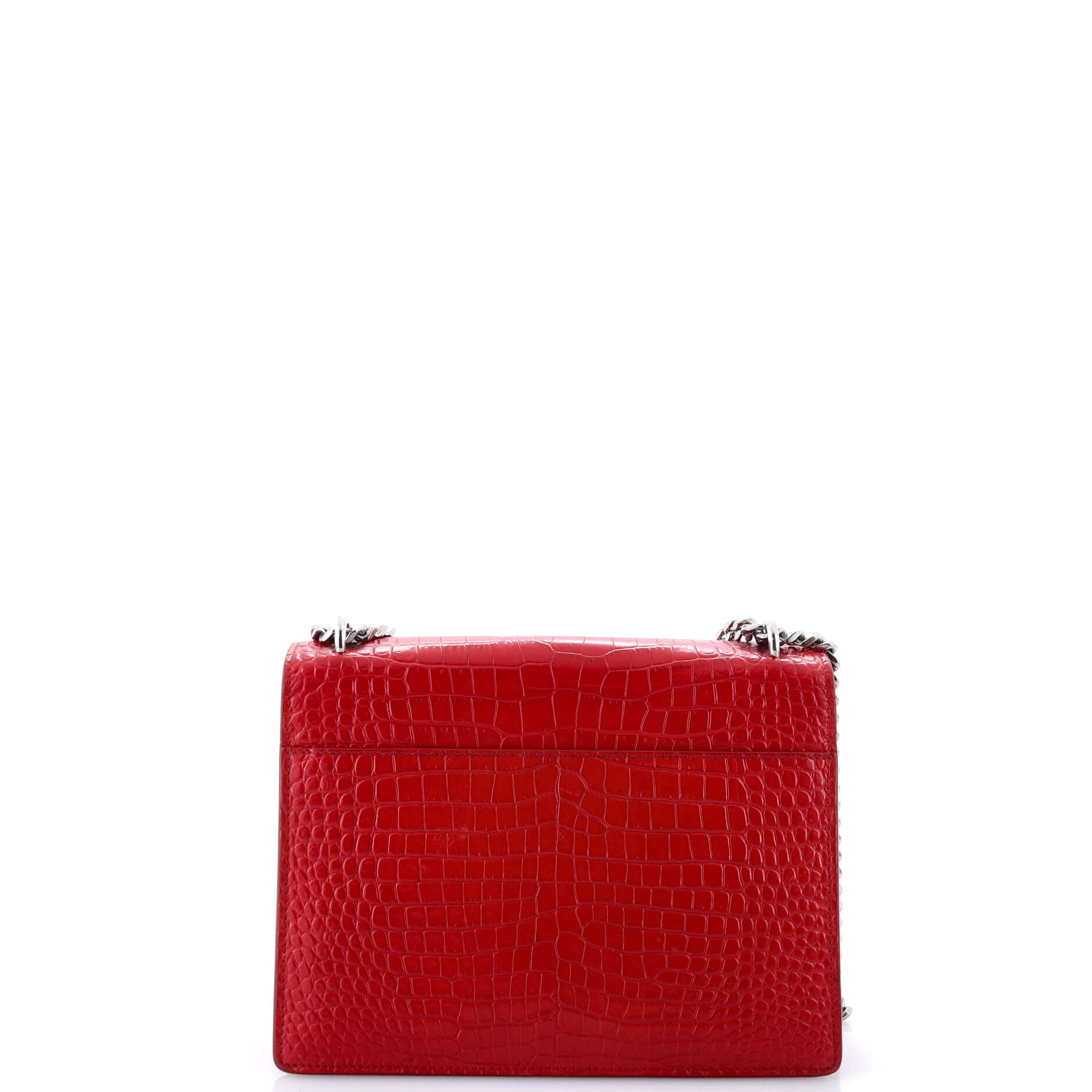 Saint Laurent Sunset Crossbody Bag Crocodile Embossed Leather Medium