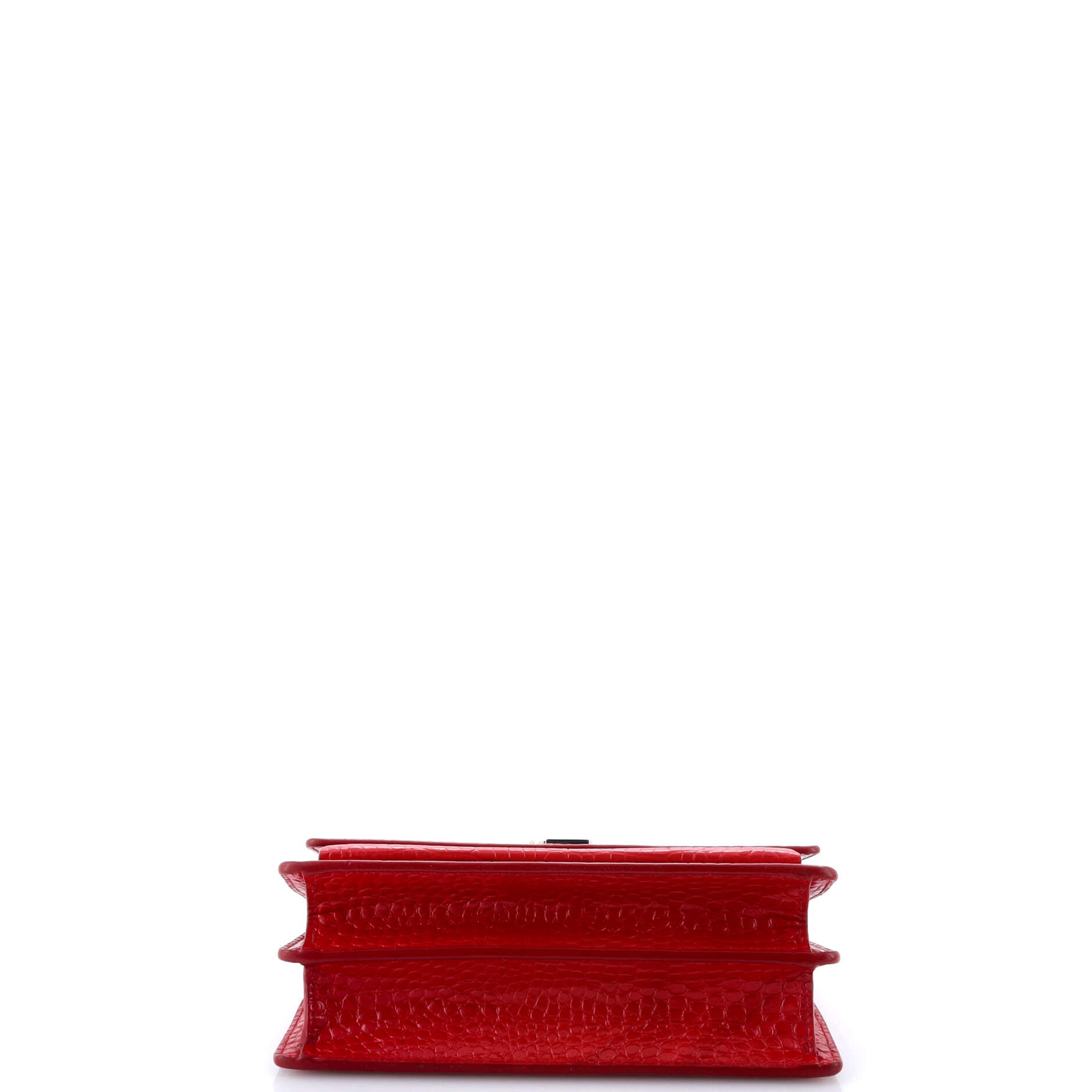 Saint Laurent Sunset Crossbody Bag Crocodile Embossed Leather Medium