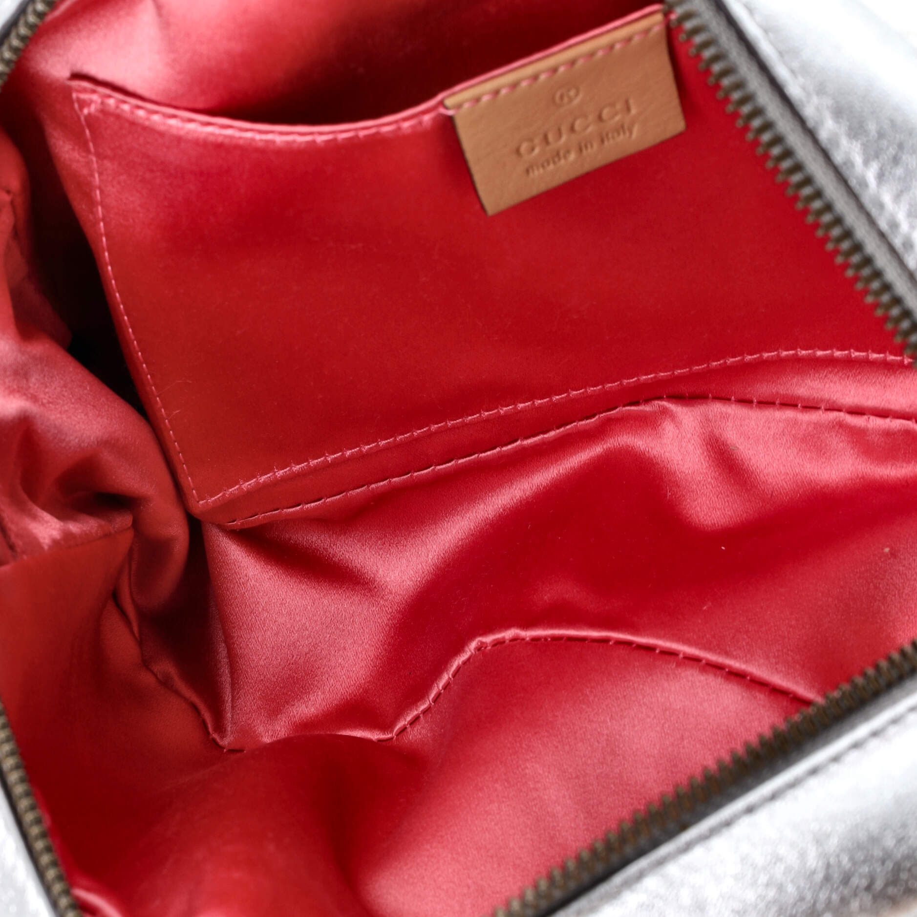 Gucci Pearly GG Marmont Shoulder Bag Embellished Matelasse Leather Small