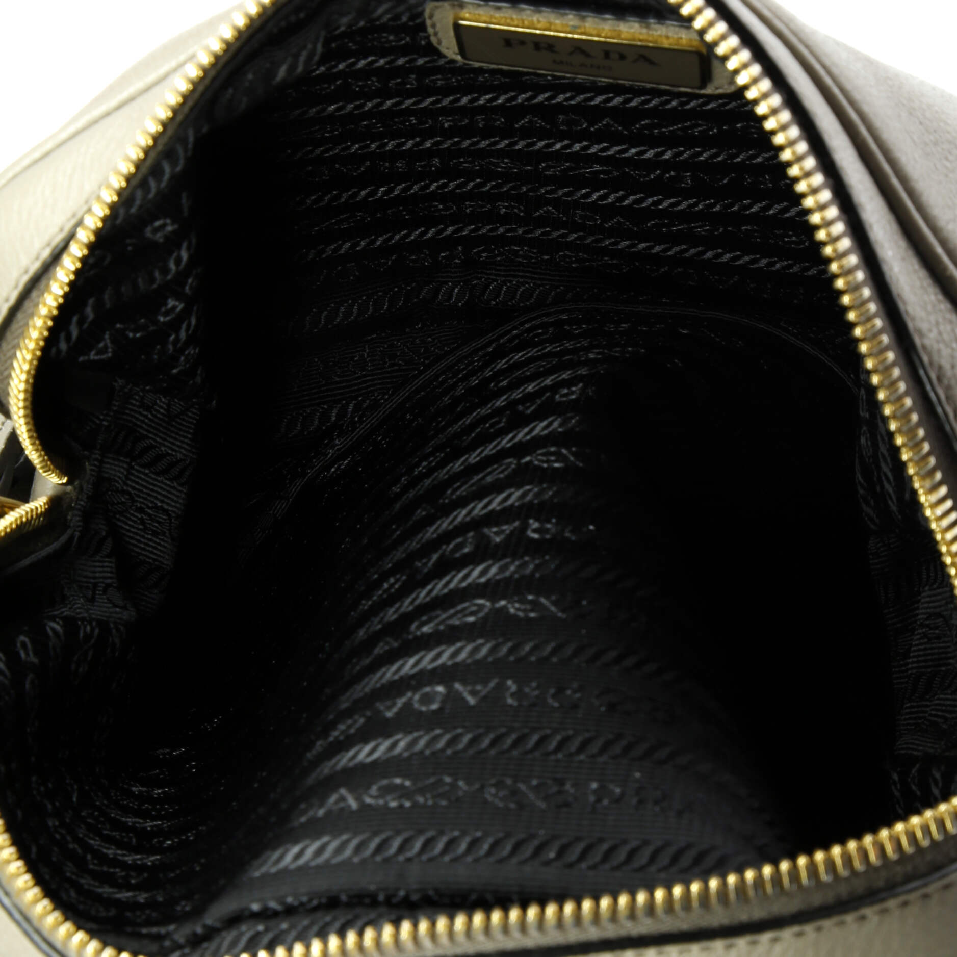 Prada Double Zip Camera Bag Vitello Daino