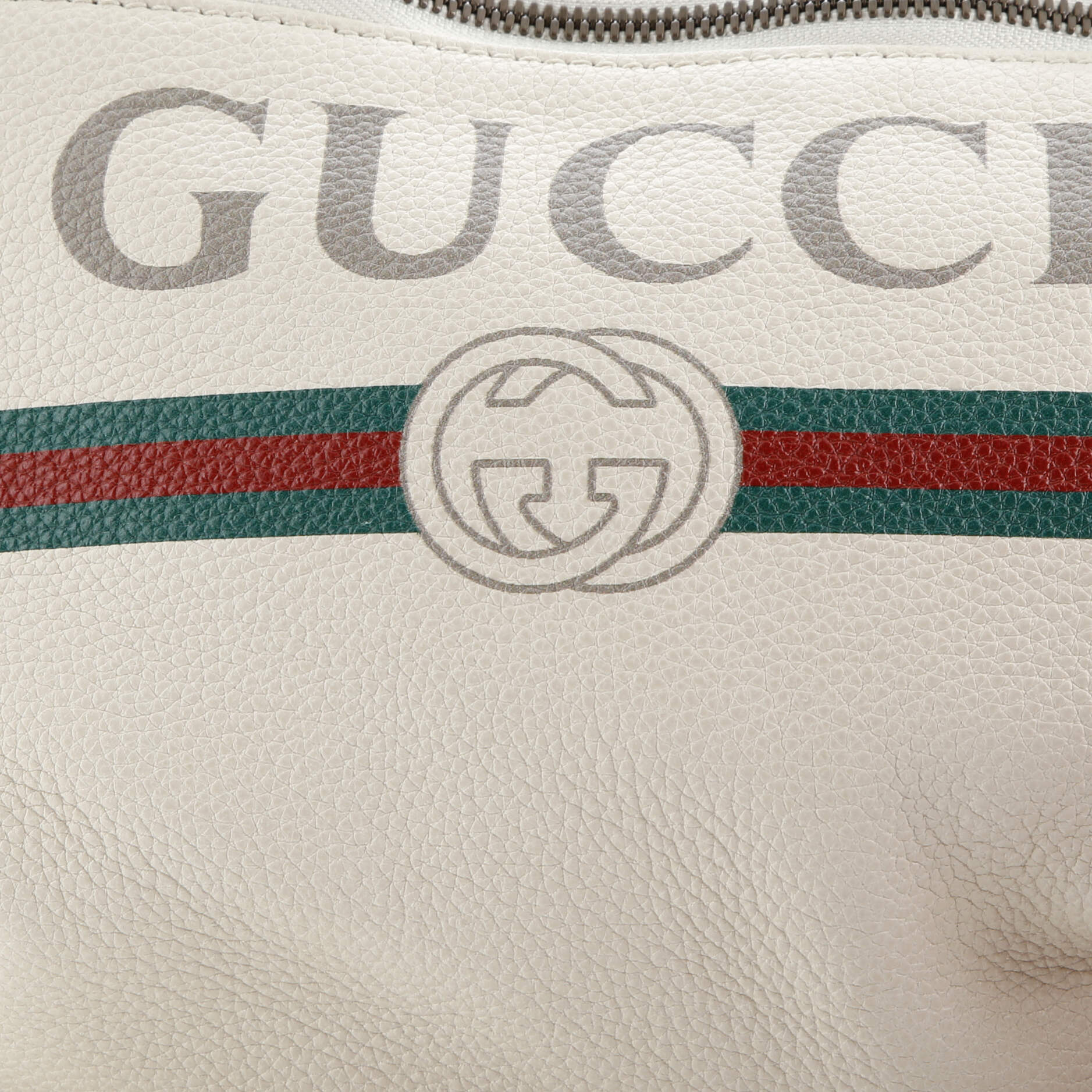 Gucci Logo Belt Bag Printed Leather Medium