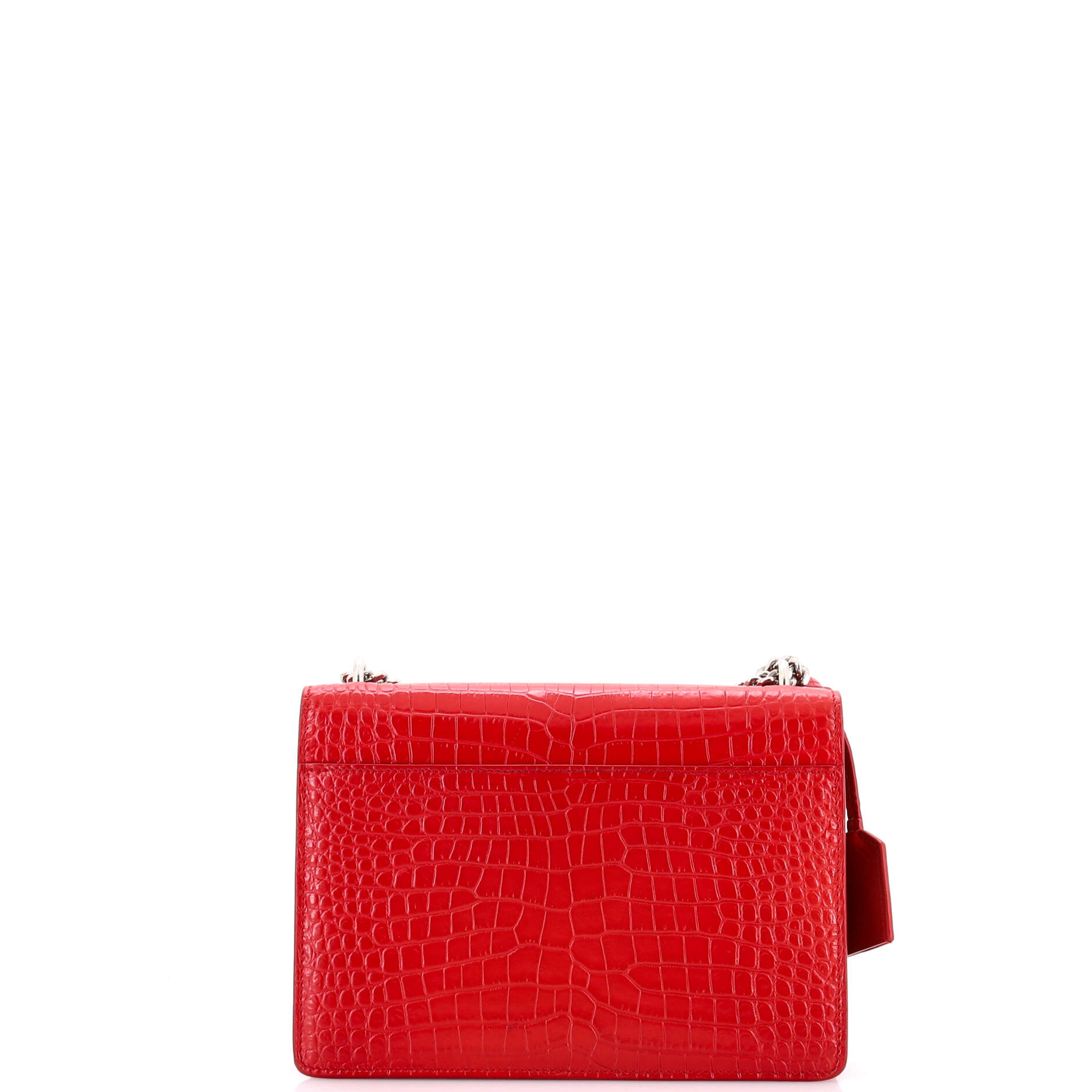 Saint Laurent Sunset Crossbody Bag Crocodile Embossed Leather Medium