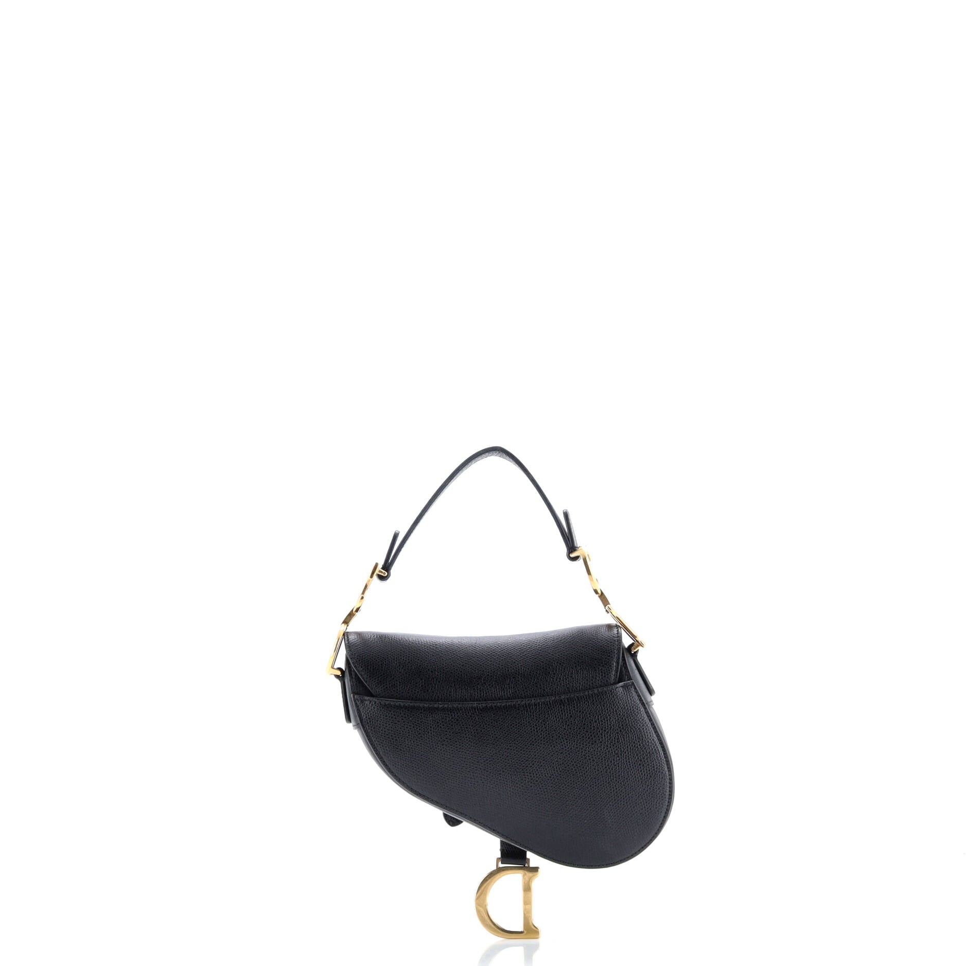 Christian Dior Saddle Handbag Leather Mini