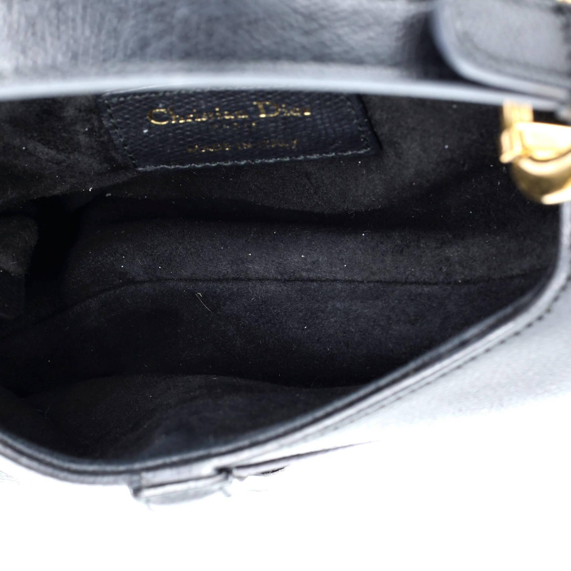 Christian Dior Saddle Handbag Leather Mini