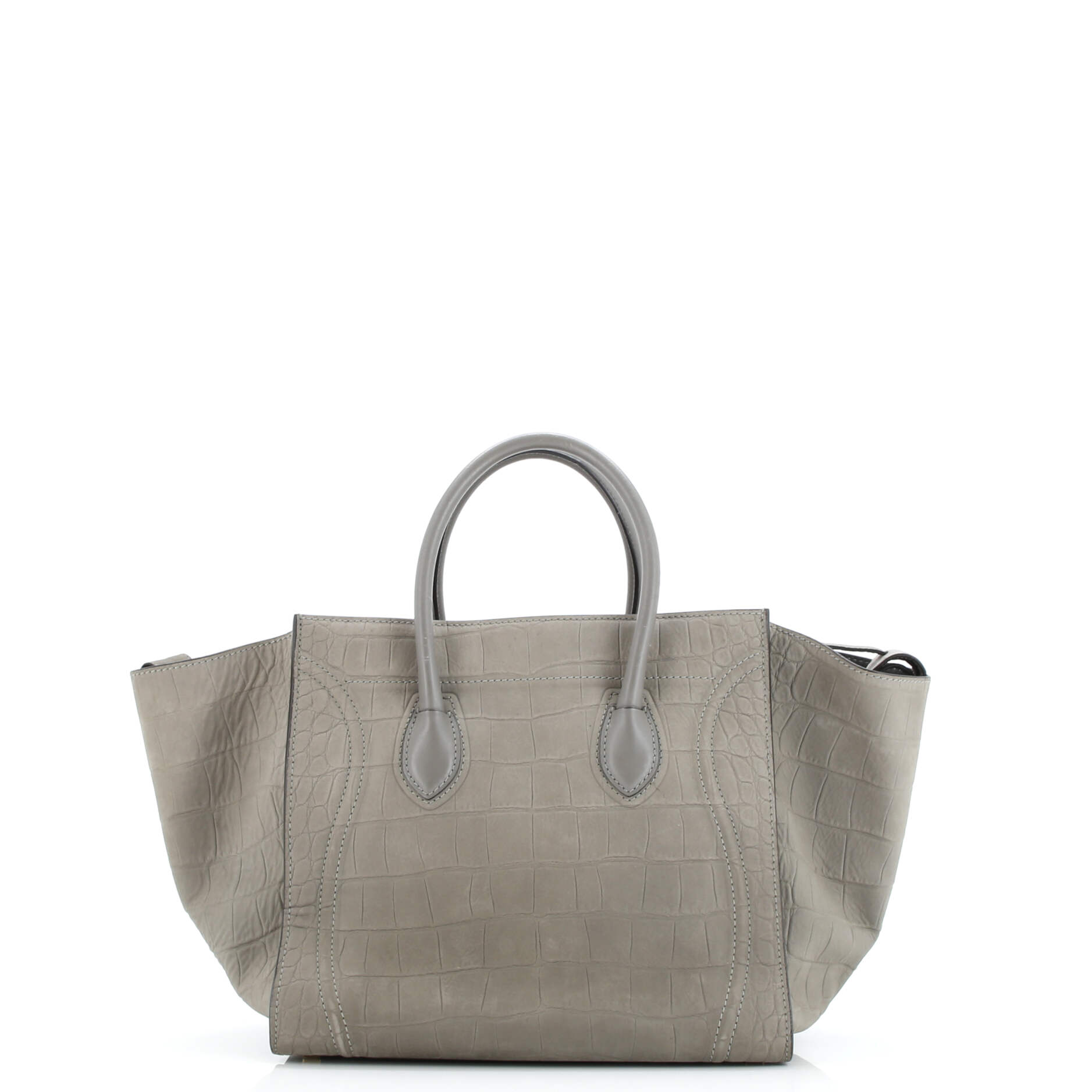 Celine Phantom Bag Crocodile Embossed Nubuck Medium
