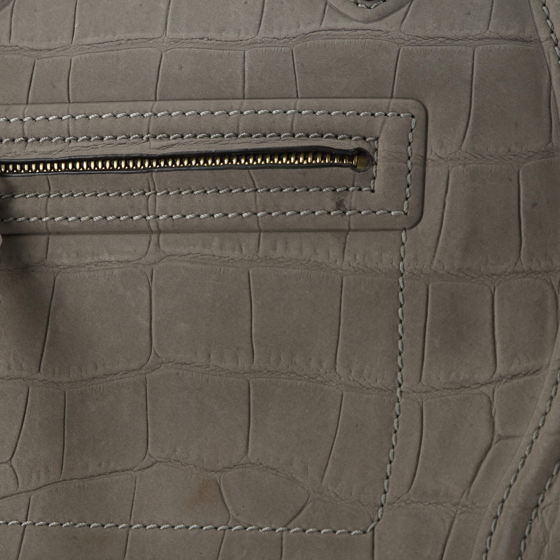 Celine Phantom Bag Crocodile Embossed Nubuck Medium