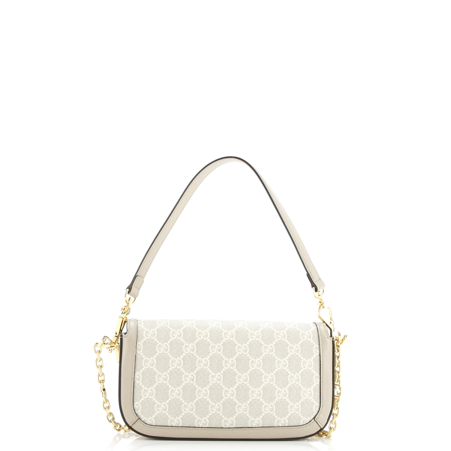 Gucci Horsebit 1955 Shoulder Bag GG Coated Canvas with Leather East West