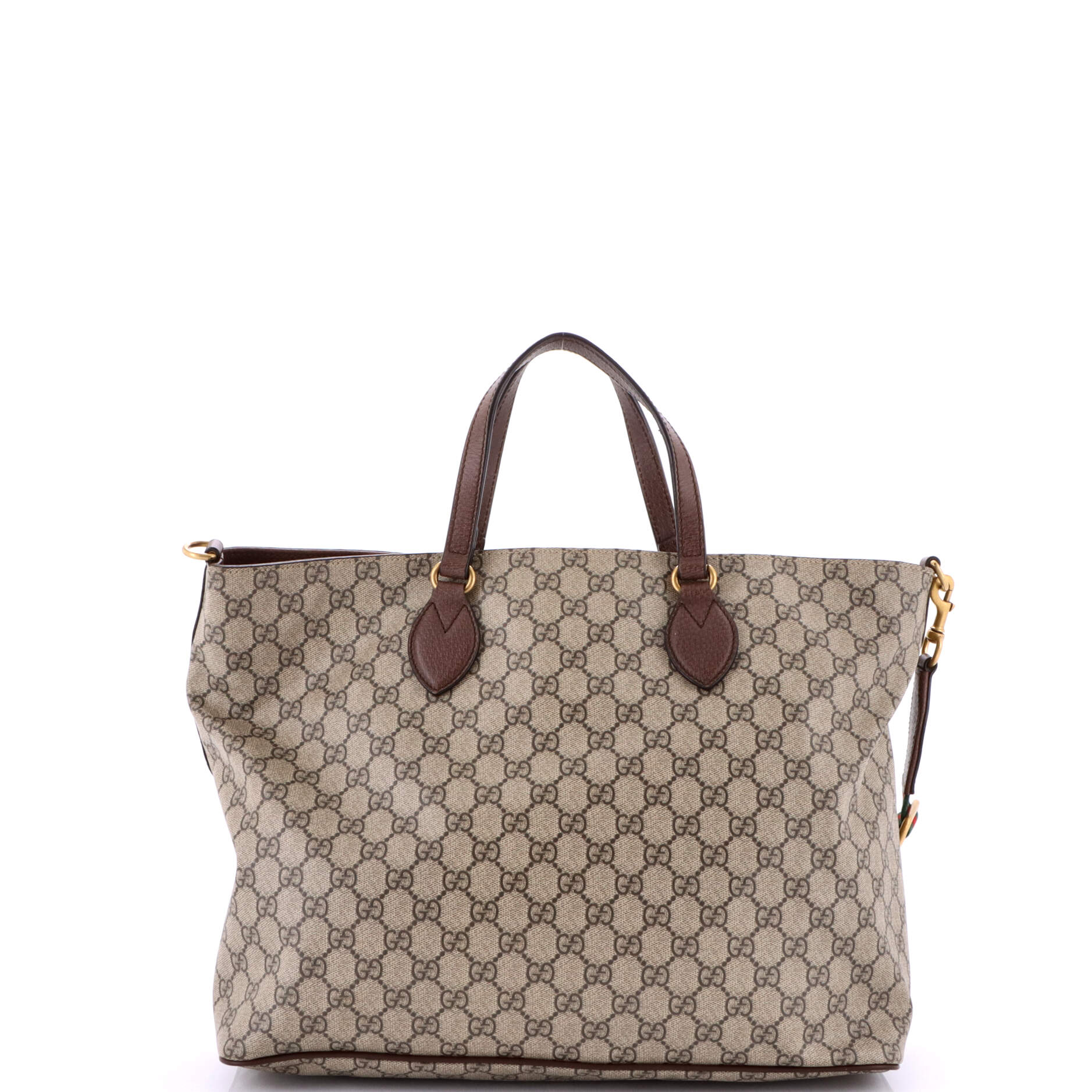 Gucci Courrier Convertible Soft Open Tote GG Coated Canvas with Applique Large