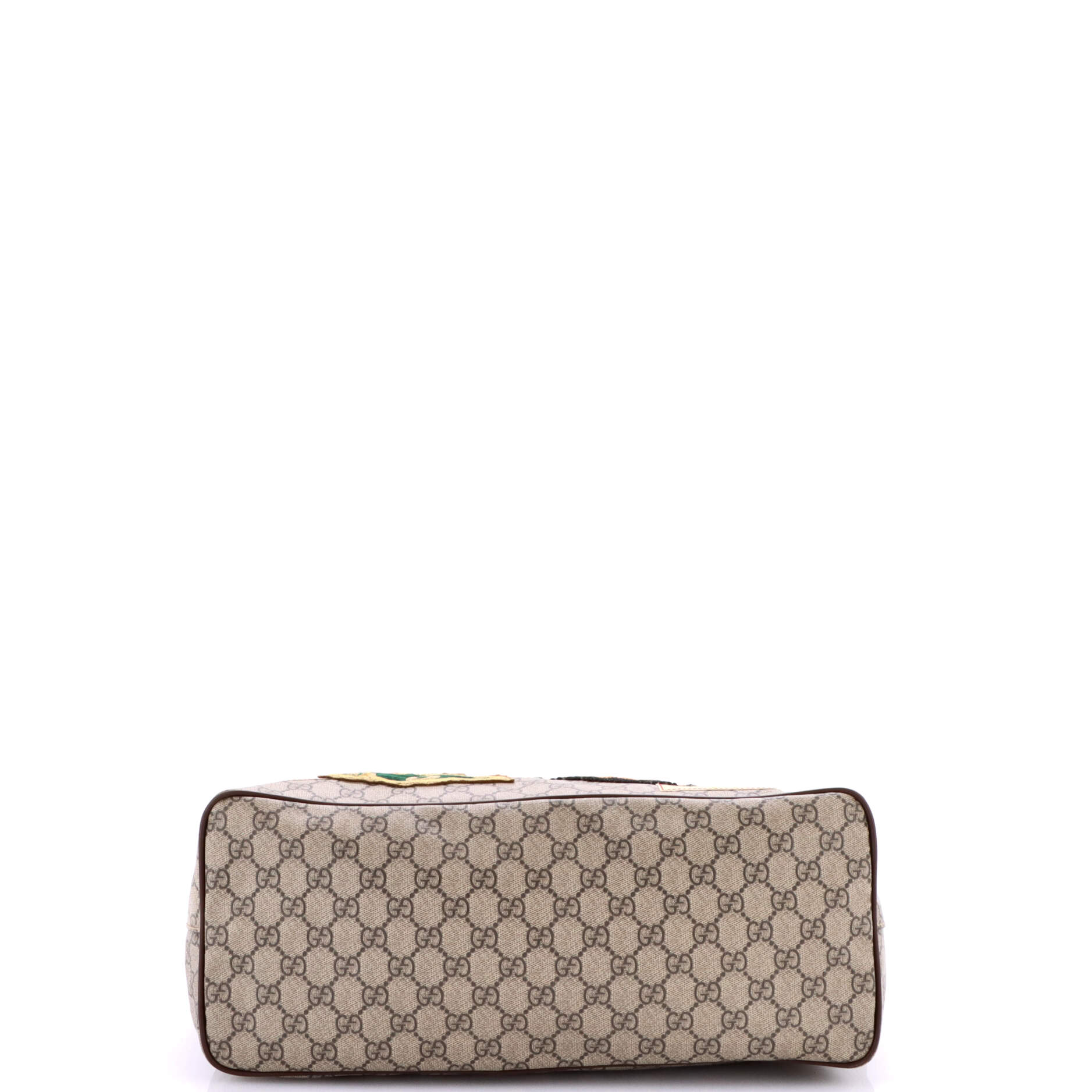 Gucci Courrier Convertible Soft Open Tote GG Coated Canvas with Applique Large