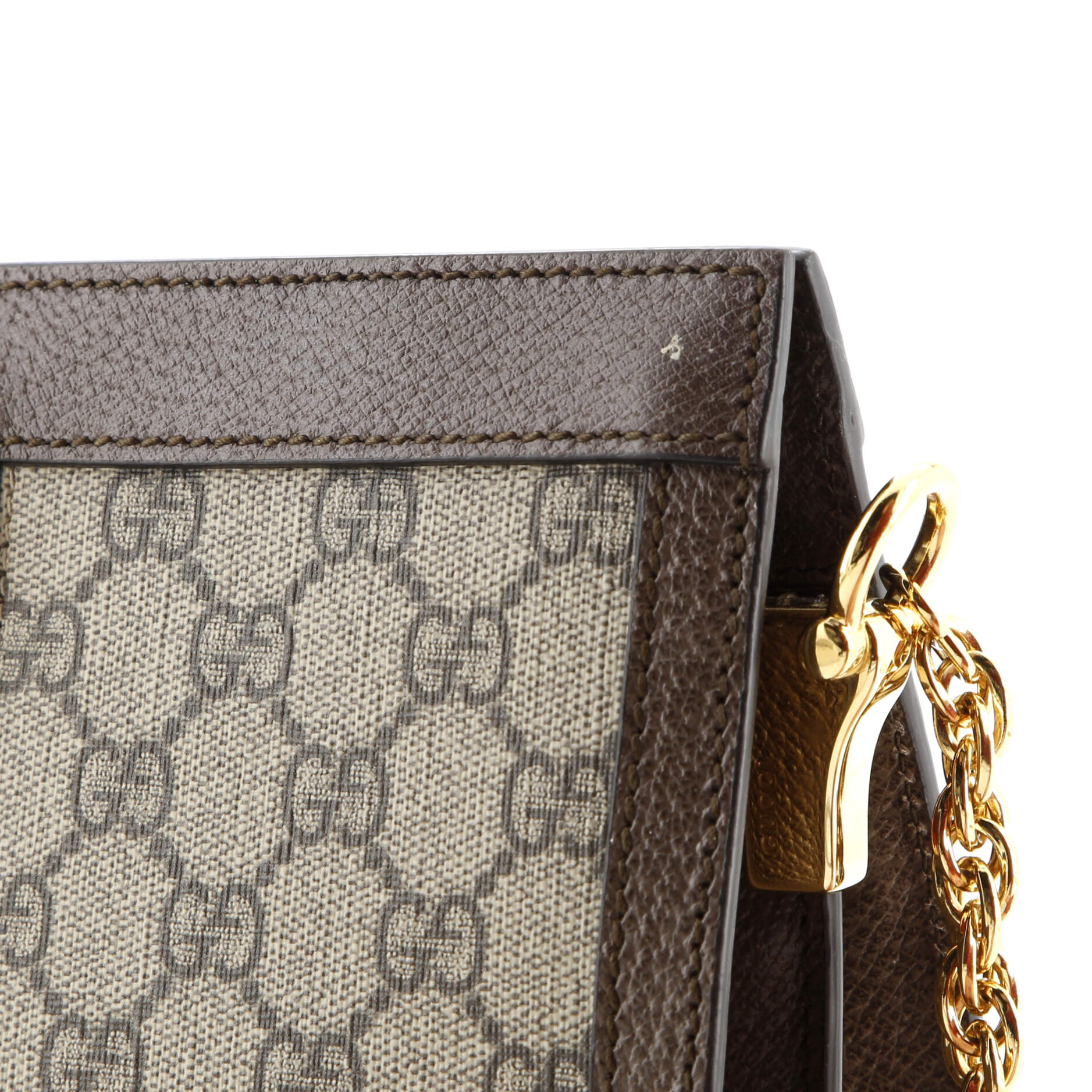 Gucci Ophidia Chain Shoulder Bag GG Coated Canvas Small