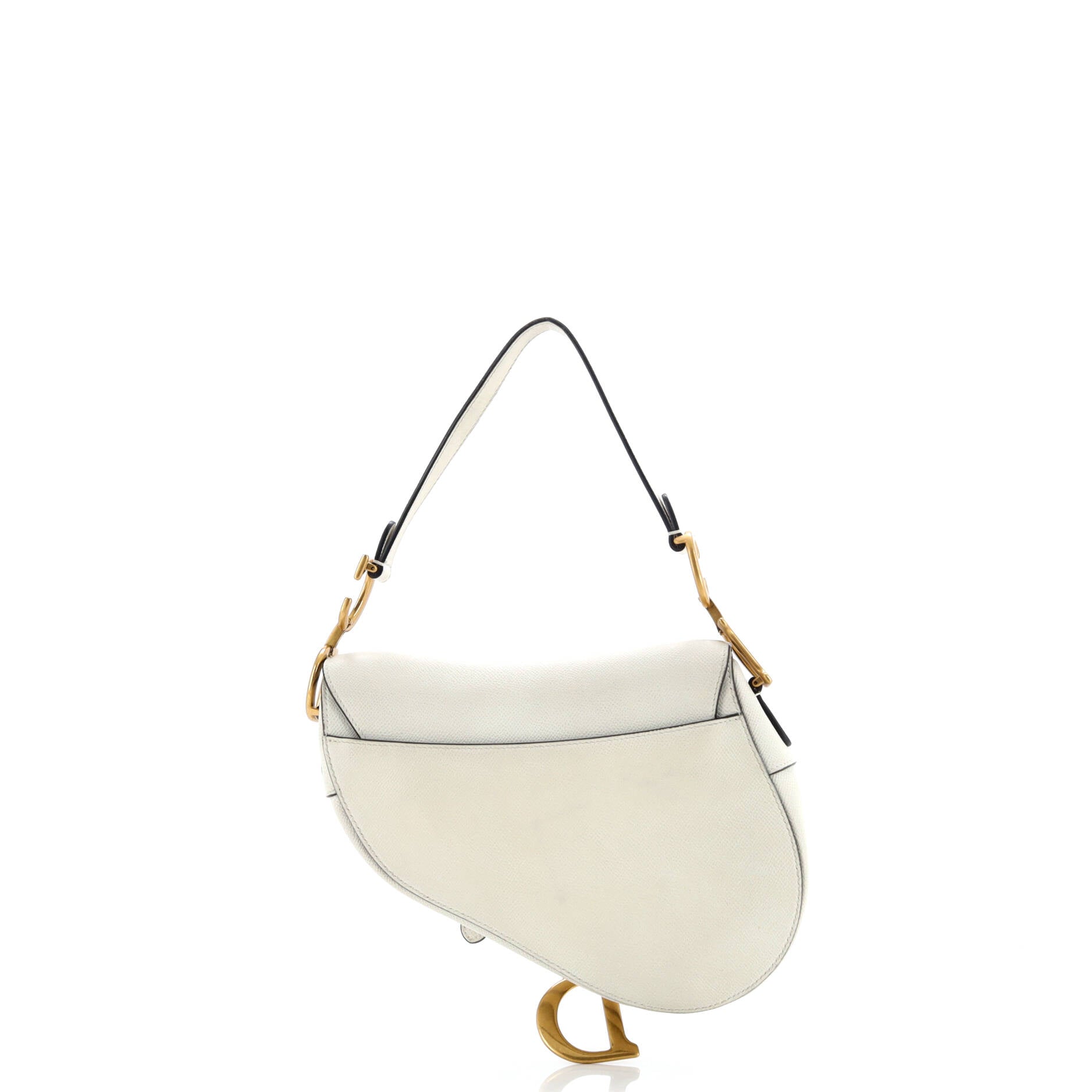 Christian Dior Saddle Handbag Leather Medium