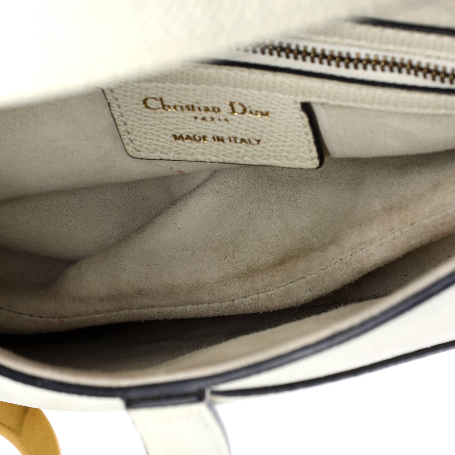 Christian Dior Saddle Handbag Leather Medium