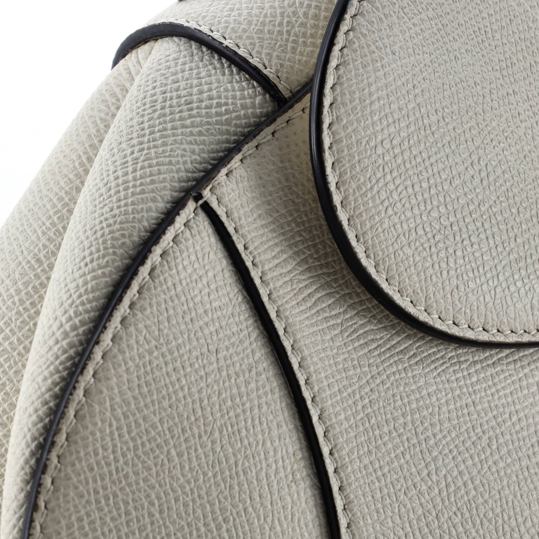 Christian Dior Saddle Handbag Leather Medium